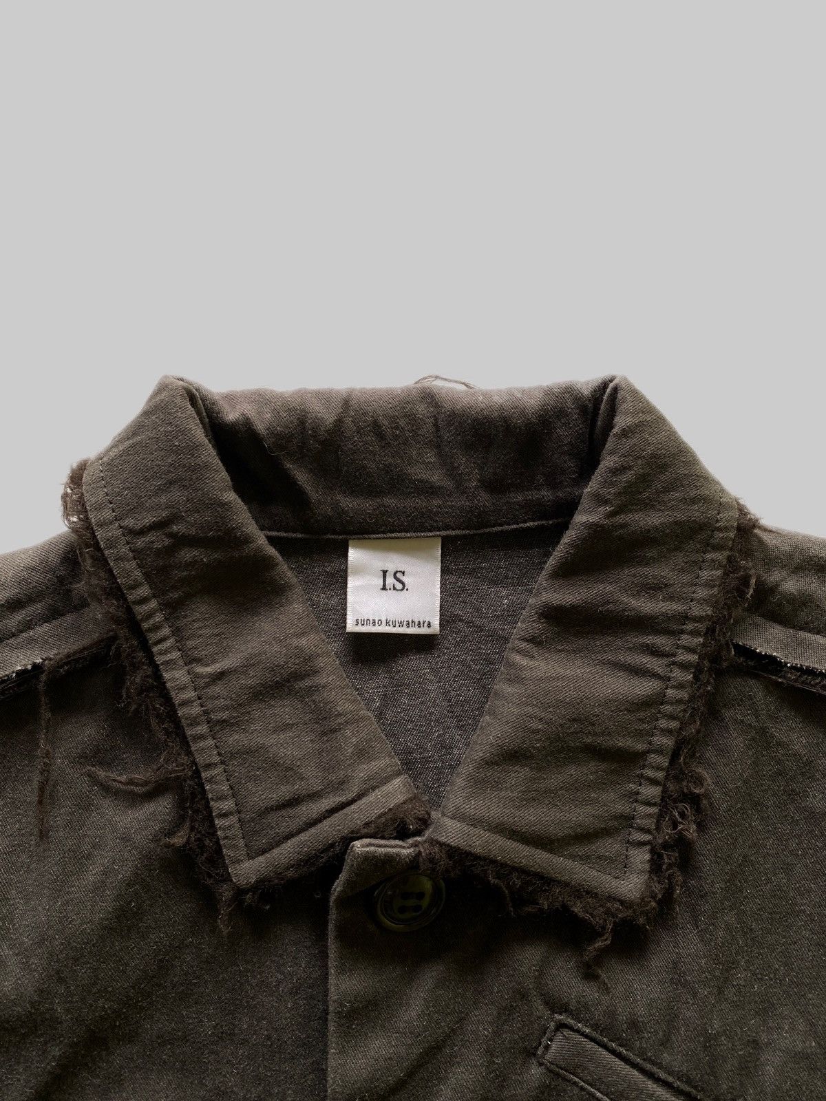 Issey Miyake AW1991 I.S. SunaoKuwahara Raw Cuts Khakis Jacket Size M / US 6-8 / IT 42-44 - 2 Thumbnail