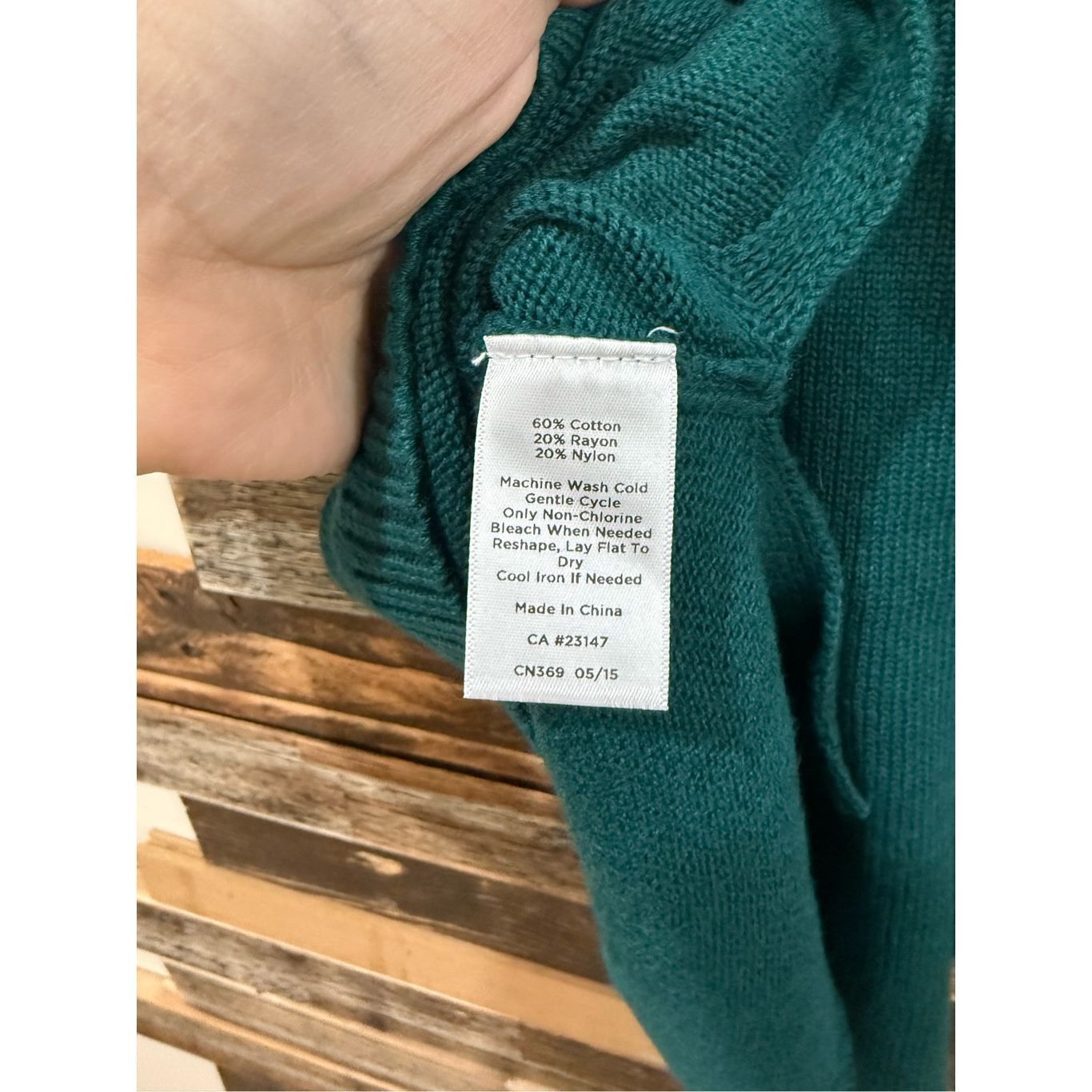 Other Talbots NWOT Sweater Green Cotton Blend Pullover 3/4 Sleeve Size L / US 10 / IT 46 - 4 Thumbnail
