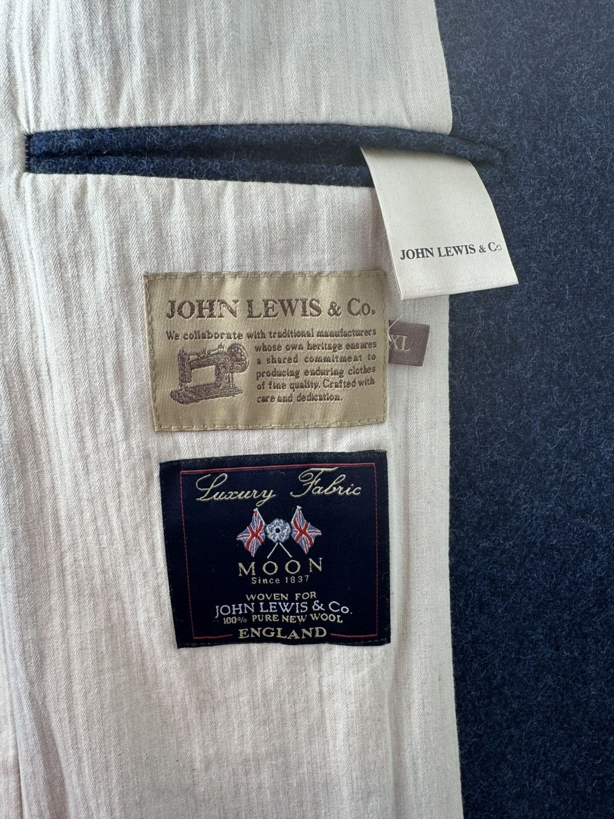 Vintage Men’s John Lewis Wool Two Piece Blazer size XL Size 42L - 7 Thumbnail