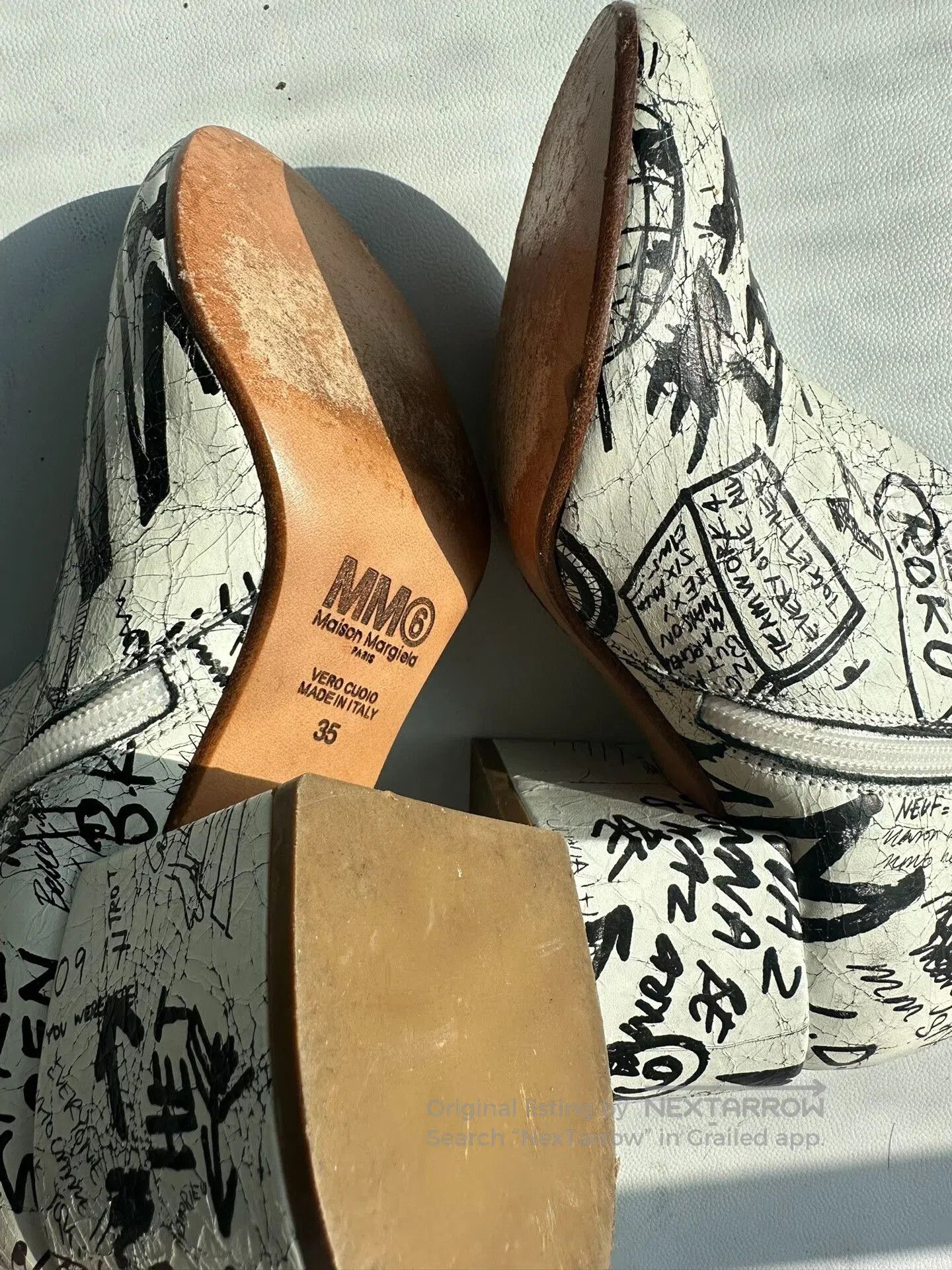 Maison Margiela Maison Margiela MM6 Graffiti Boots. Size US 4 / IT 34 - 3 Thumbnail