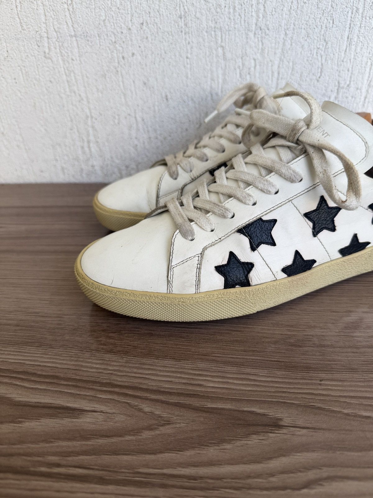 Saint Laurent Paris Ss15 court classic star trainers Size US 8.5 / EU 41-42 - 3 Thumbnail