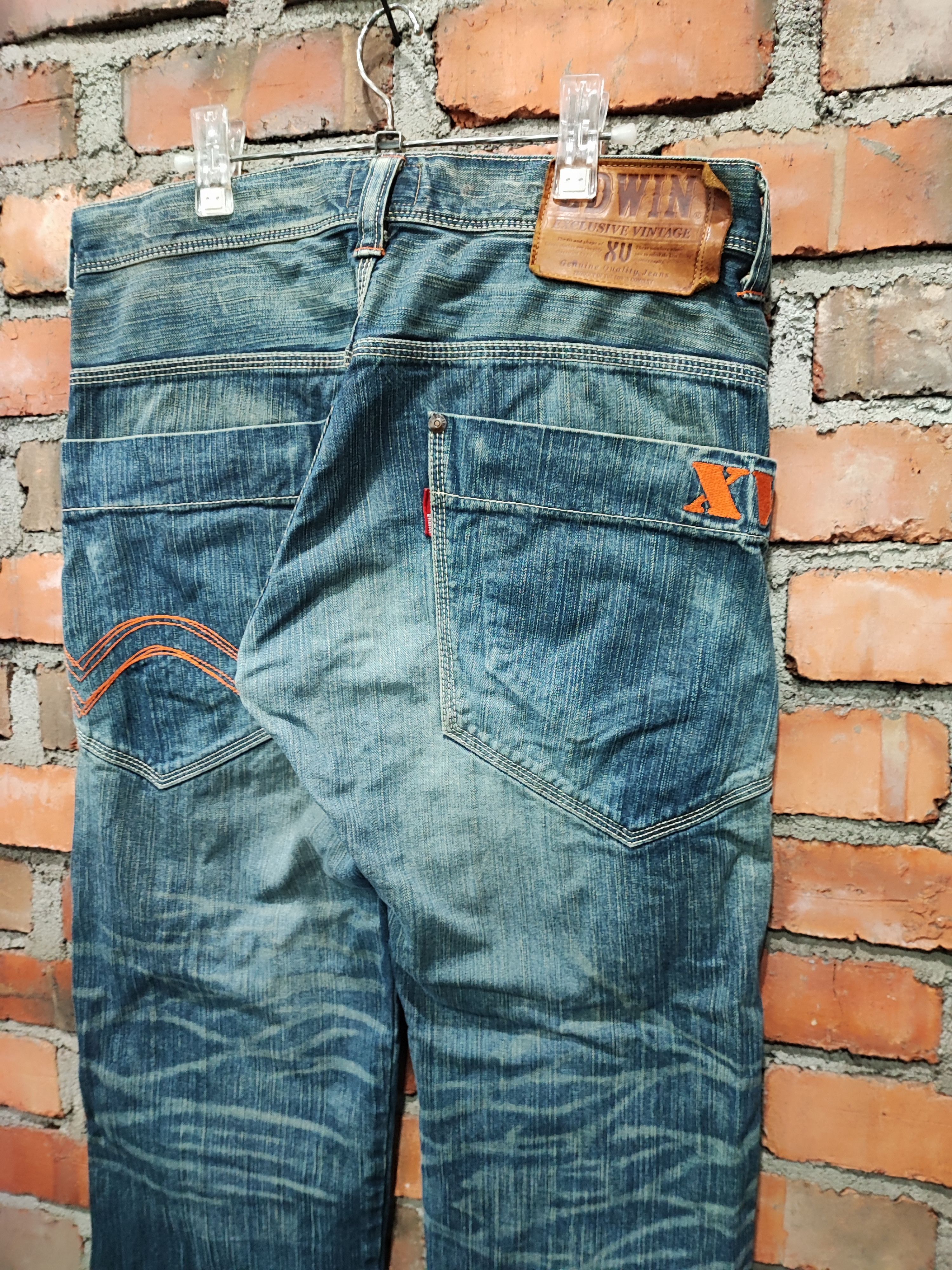 Number (N)ine Vintage Edwin XV Distressed Denim Baggy Pants Size US 35 - 9 Thumbnail