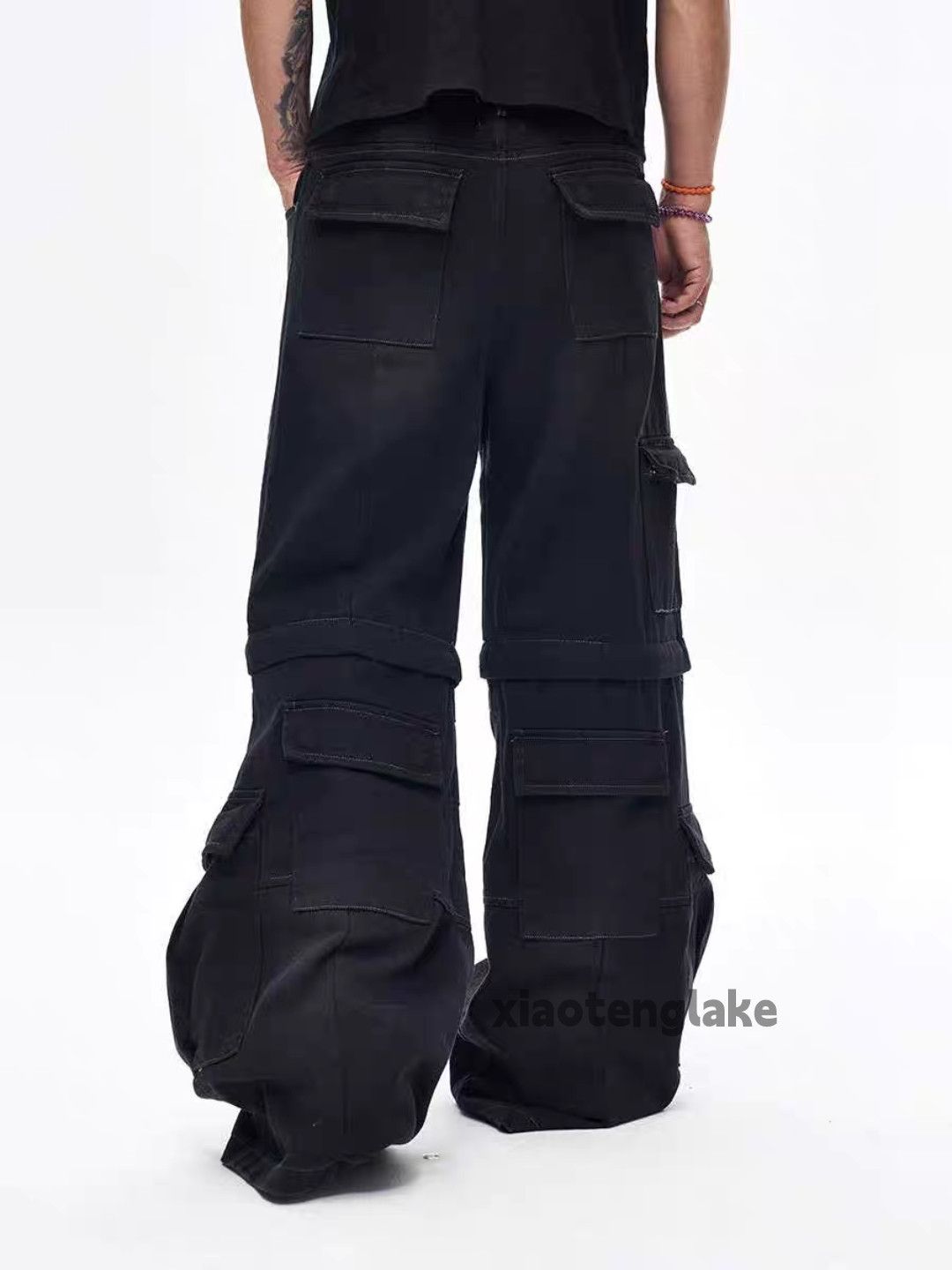 Designer × Japanese Brand × Vintage Unisex patchwork faded loose baggy cargo pants Size US 34 / EU 50 - 13 Thumbnail