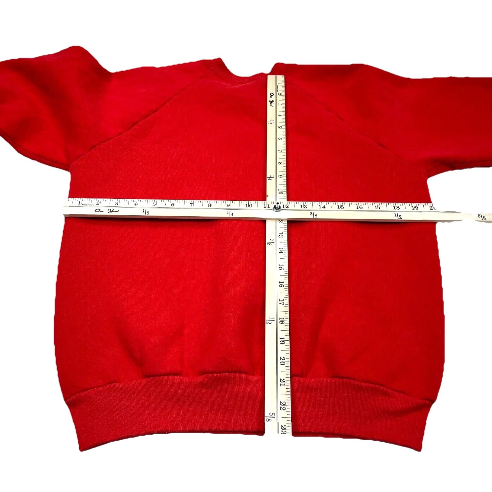 Fruit Of The Loom VINTAGE Fruit Of The Loom Sweatshirt Men Large Red Blank Crewneck Sweater 90s Size US L / EU 52-54 / 3 - 4 Thumbnail