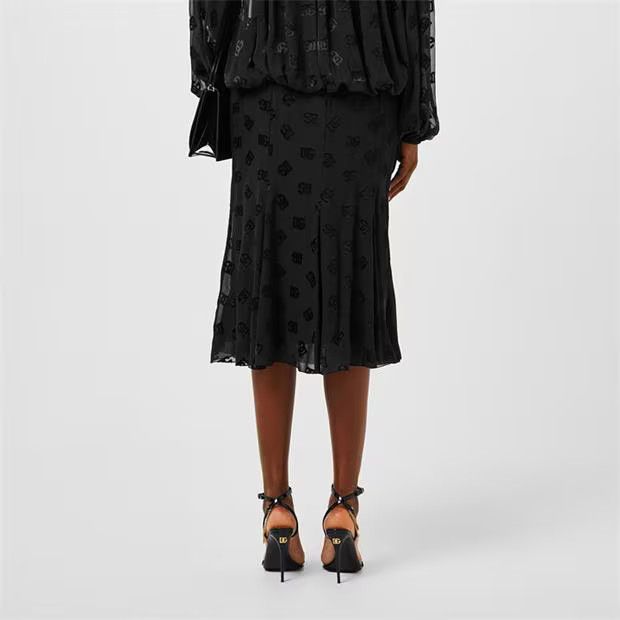 Dolce & Gabbana o1g2r1mq1024 Midi Skirt in Nero Size 27" / US 4 / IT 40 - 5 Thumbnail