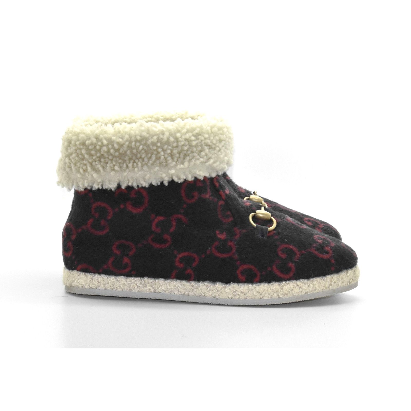 Gucci GUCCI Fria Lamb Shearling GG Pattern Ankle Boots Size 5/35 Size US 5 / IT 35 - 4 Thumbnail