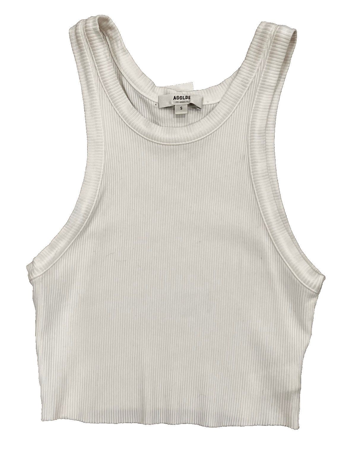 Agolde *** AGOLDE Cropped Bailey Tank White ( S ) Size S / US 4 / IT 40 - 3 Thumbnail