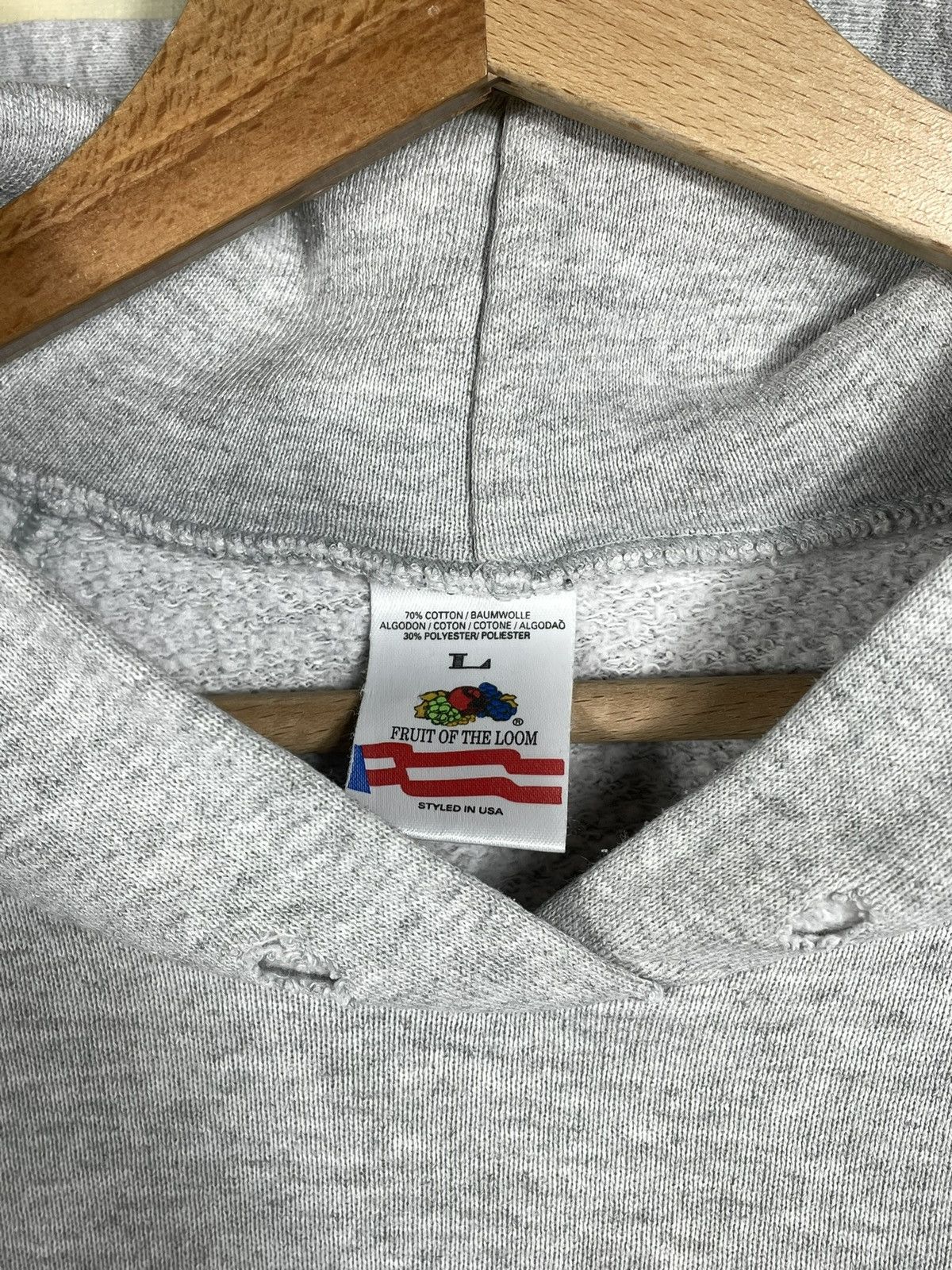 Fruit Of The Loom × Vintage vintage y2k blank oversize baggy hoodie sweatshirt basic y2k Size US L / EU 52-54 / 3 - 6 Thumbnail