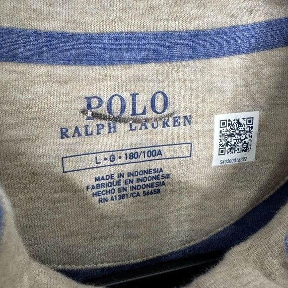 Polo Ralph Lauren POLO RALPH LAUREN Long Sleeve Lux Jersey Half Zip Blue Heath Size US L / EU 52-54 / 3 - 4 Thumbnail