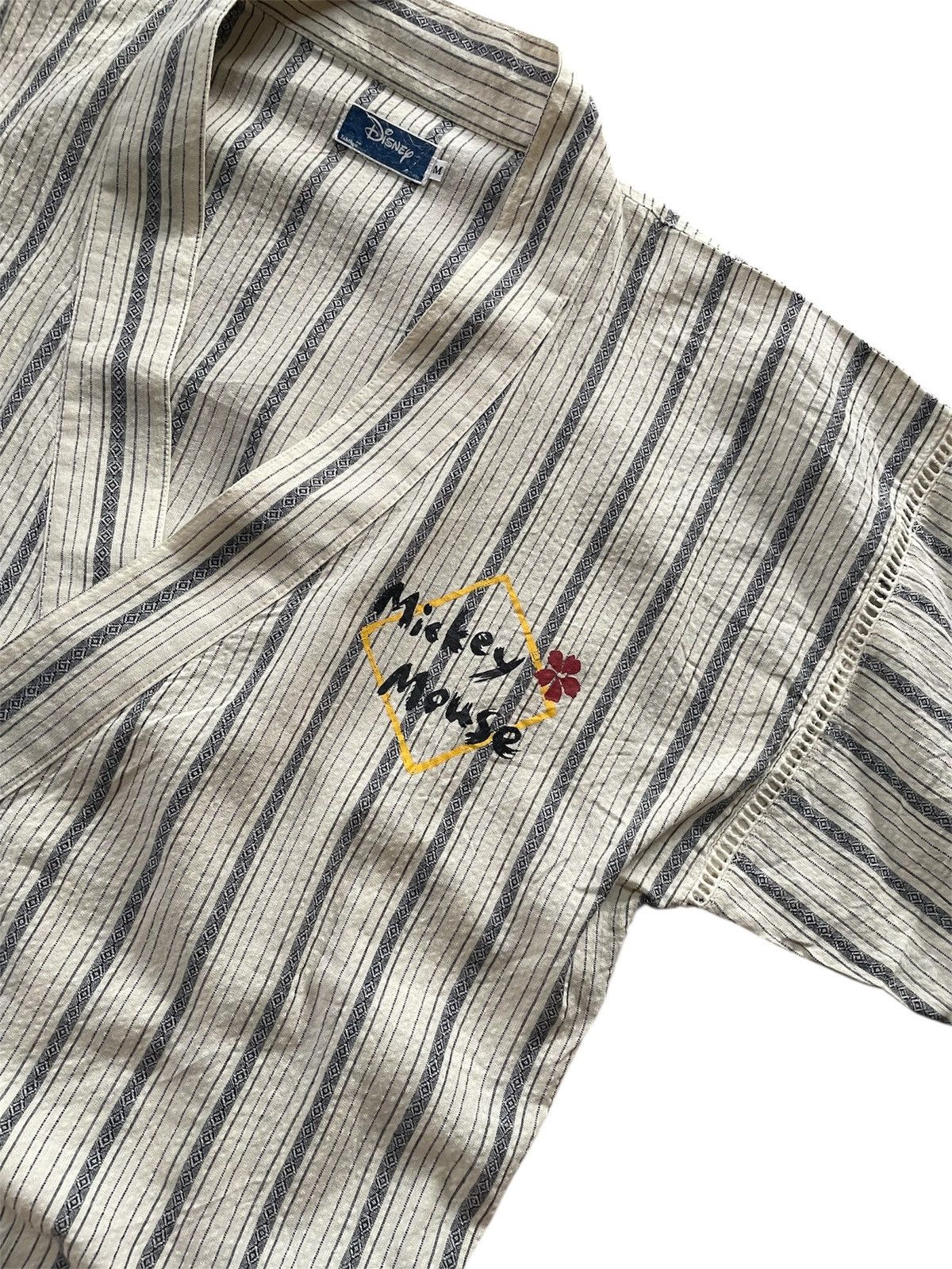 Disney Vintage 90s Disney Mickey Mouse Backhit Stripe Design Kimono Size US M / EU 48-50 / 2 - 3 Thumbnail
