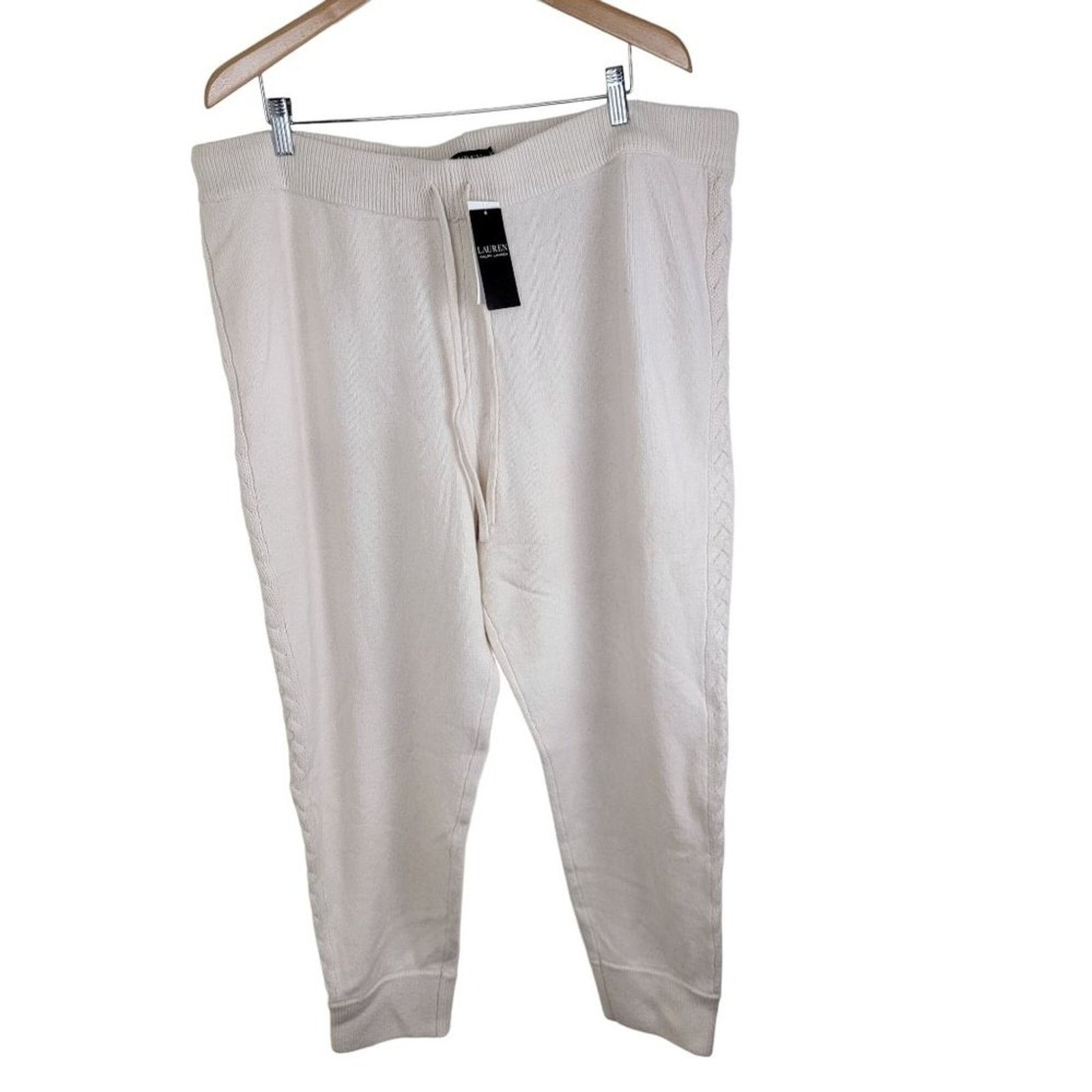 Lauren Ralph Lauren Cable-Knit Wool Cashmere Jogger Pants Size 42" / US 20 - 13 Thumbnail