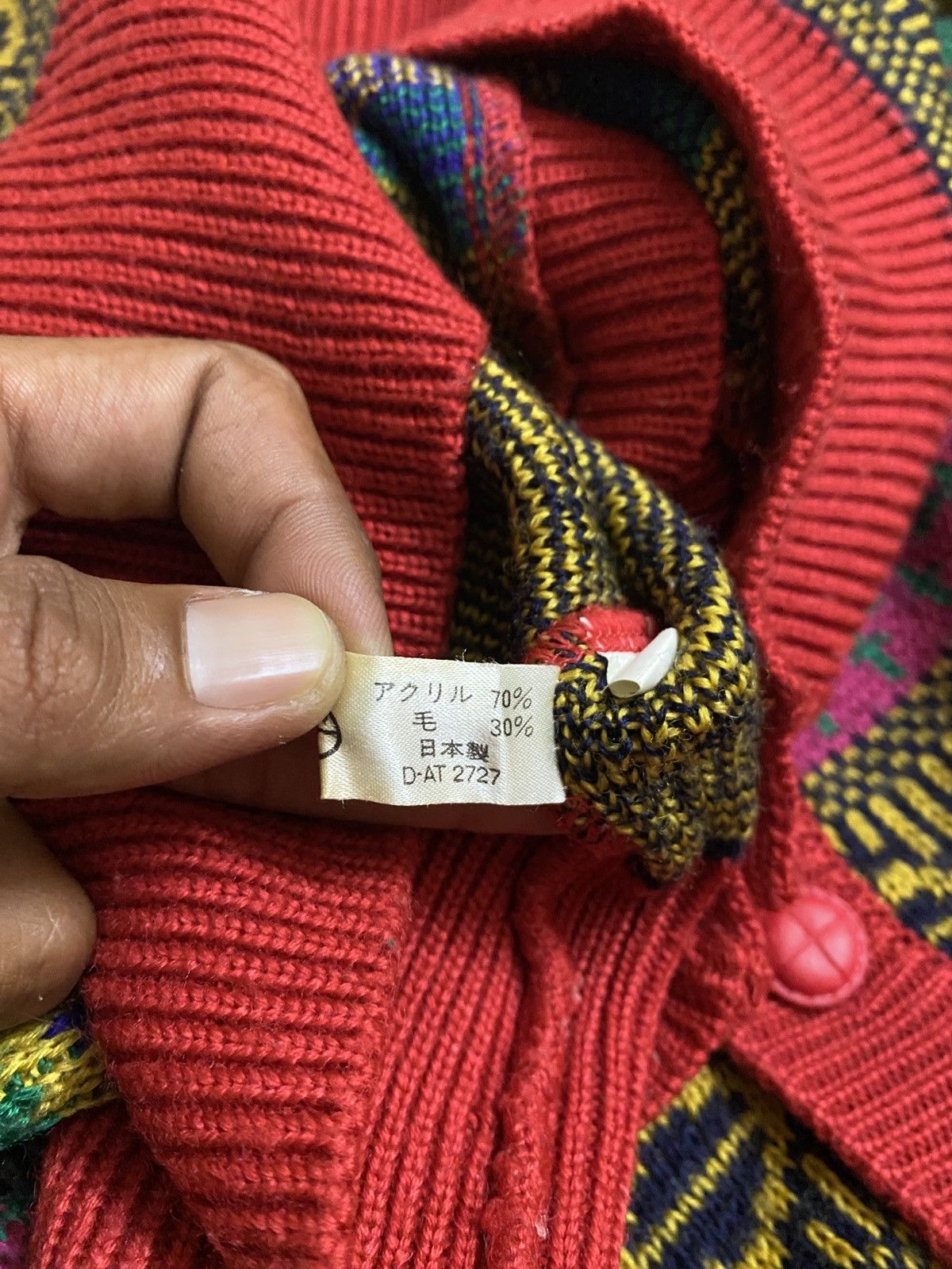 Aran Isles Knitwear × Japanese Brand × Vintage Vintage Cardigan Knitwear Sunlamail Size US L / EU 52-54 / 3 - 13 Thumbnail