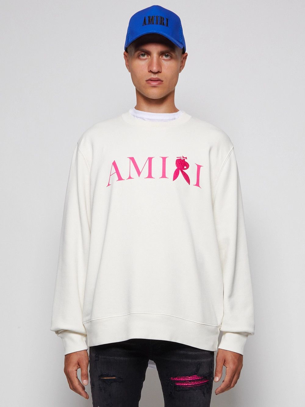 Amiri o1gr1nt1124 Reverse Bunny Crewneck Sweatshirt Size US L / EU 52-54 / 3 - 3 Thumbnail