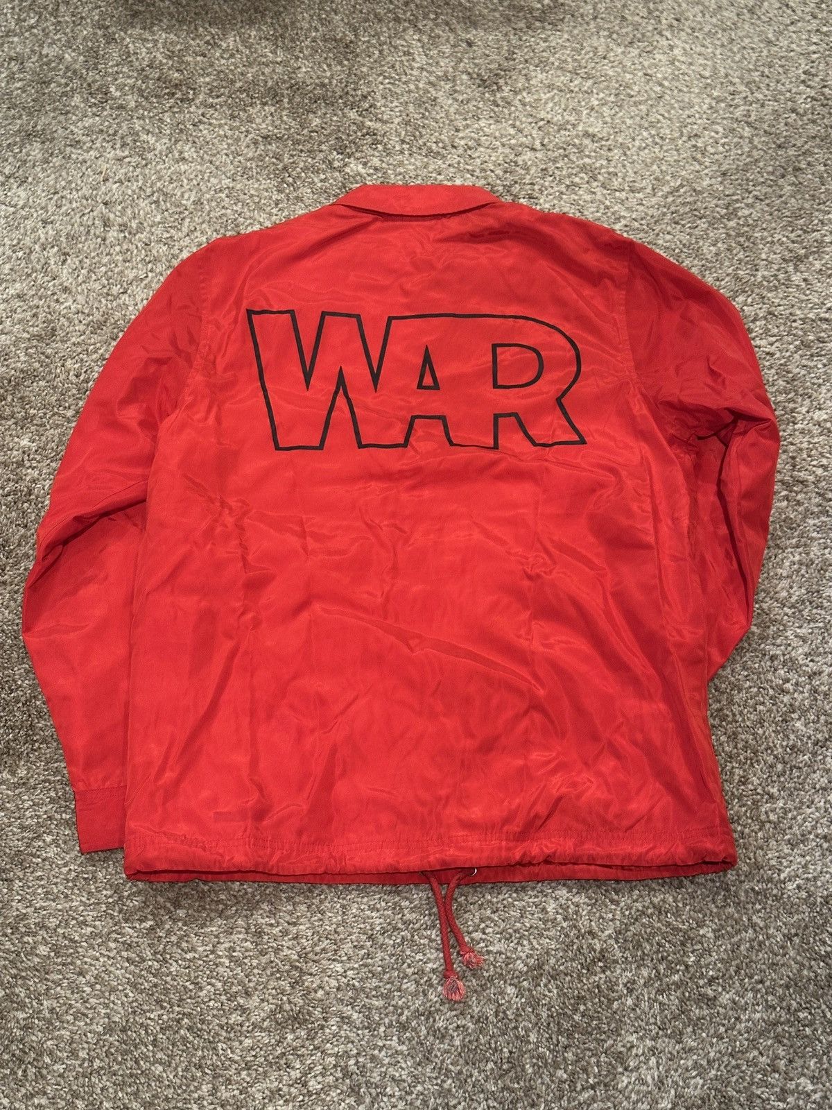 Supreme Supreme SAMPLE “WAR” Coaches Jacket - Medium Red Size US M / EU 48-50 / 2 - 1 Thumbnail
