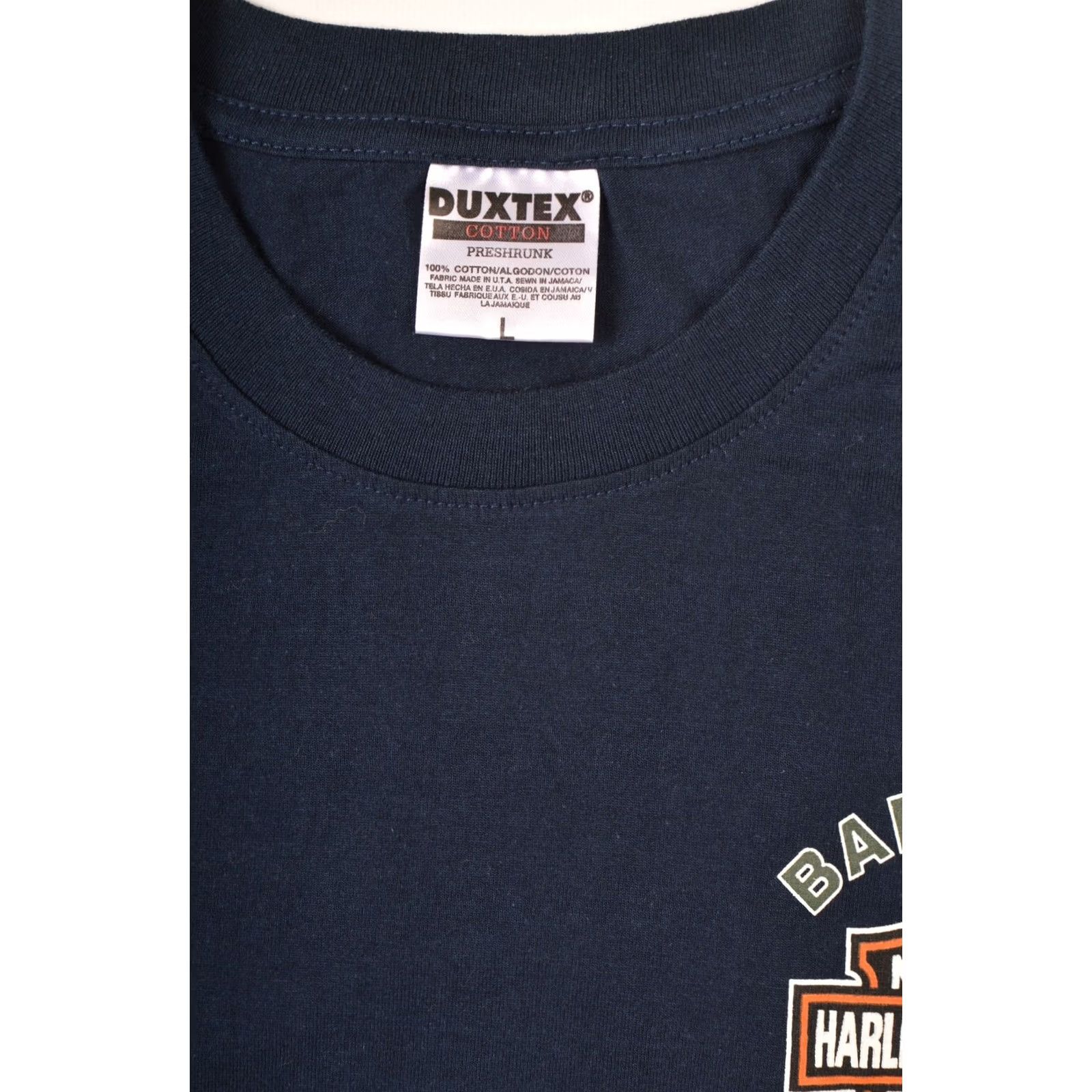 Harley Davidson VINTAGE Harley-Davidson T-Shirt Mens L Blue Back Logo Bangkok Thailand Duxtex 100% Cotton Size US L / EU 52-54 / 3 - 3 Thumbnail