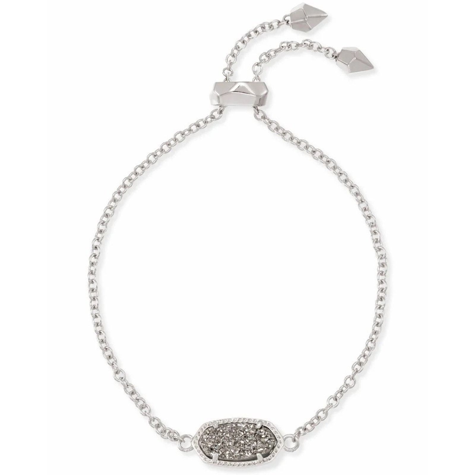 Kendra Scott KENDRA SCOTT Elaina Adjustable Chain Bracelet Platinum Drusy Size ONE SIZE - 2 Thumbnail