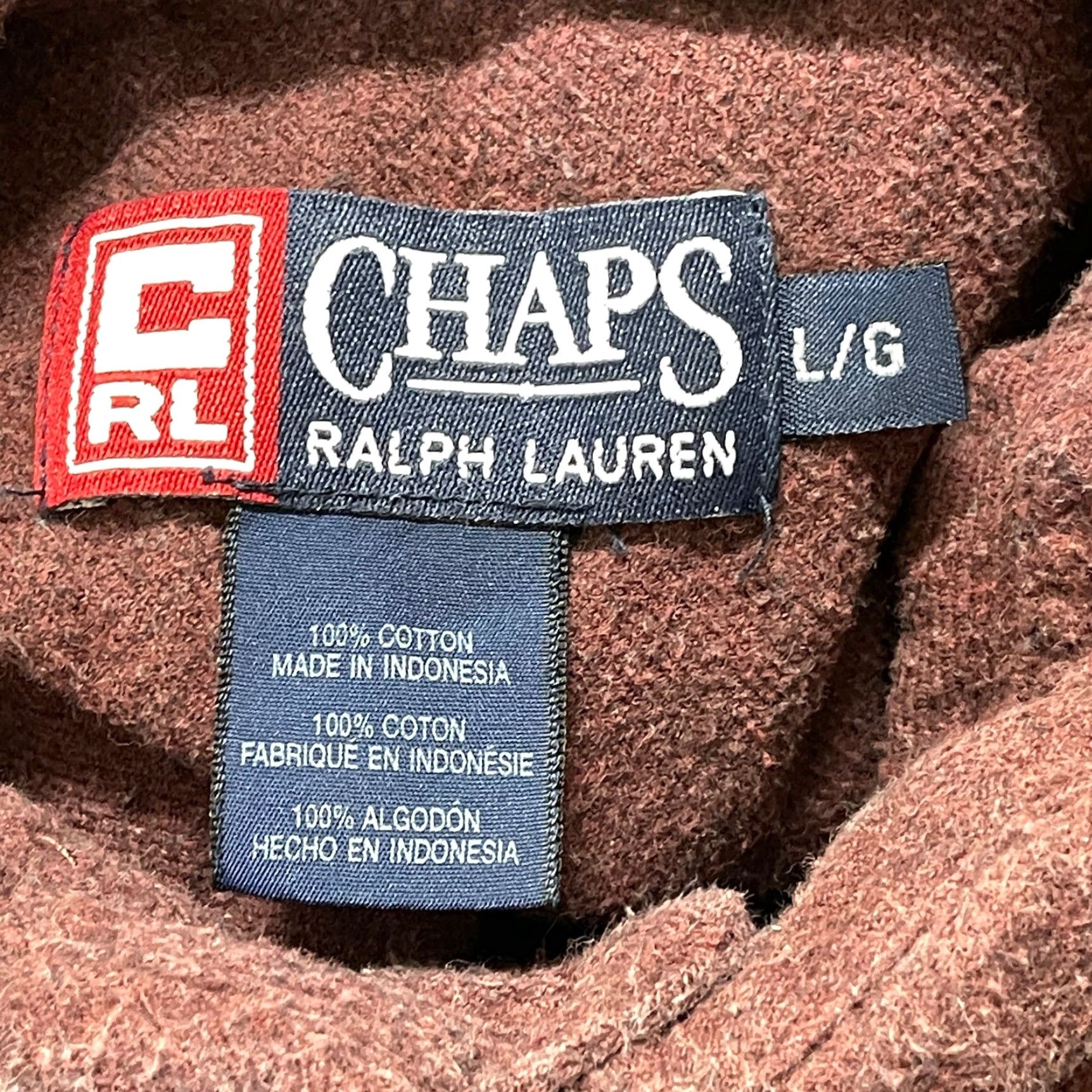Chaps Chaps Ralph Lauren Shirt Men L Burgundy Button Up Long Sleeve 100% Cotton Button-Up Collared Classic 90s Preppy Casual Business Travel Vintage No No Size US L / EU 52-54 / 3 - 3 Thumbnail