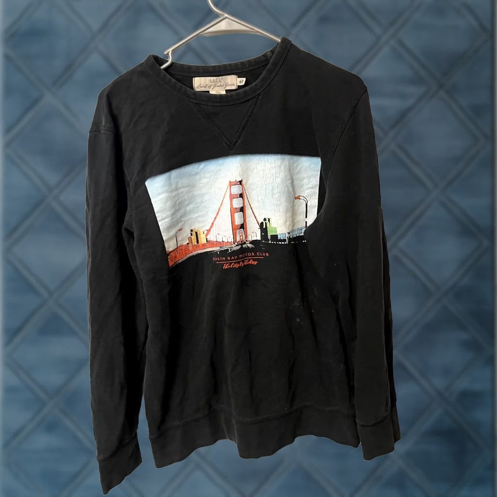 H&M L.O.G.G. H&M North Bay Motor Club Sweater Jumper Black Graphic Print Logo Men's M Size US M / EU 48-50 / 2 - 1 Thumbnail