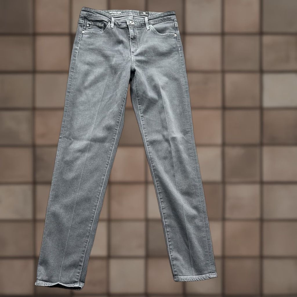 Vintage Adriano Goldschmied AG Stevie Jeans Women 27R Slim Mid Rise Gray Visoce Ankle Modern Bohemian USA 27 Womens Jeans Size 27" / US 4 / IT 40 - 1 Thumbnail