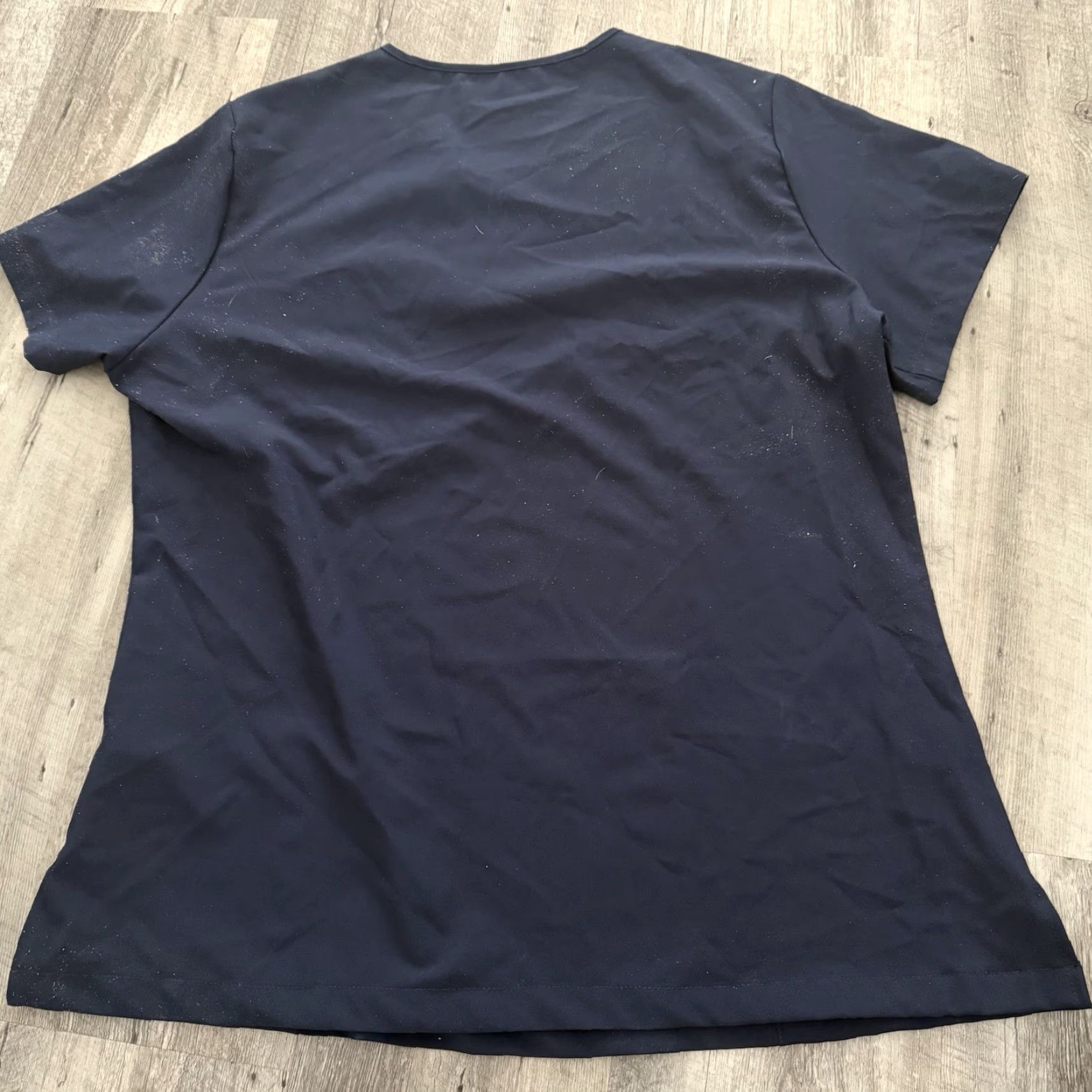 Vintage Cozy Fit Scrub Top Womens XL Navy Blue V-Neck 2 Pockets Medical Uniform Stretch Size XL / US 12-14 / IT 48-50 - 5 Thumbnail