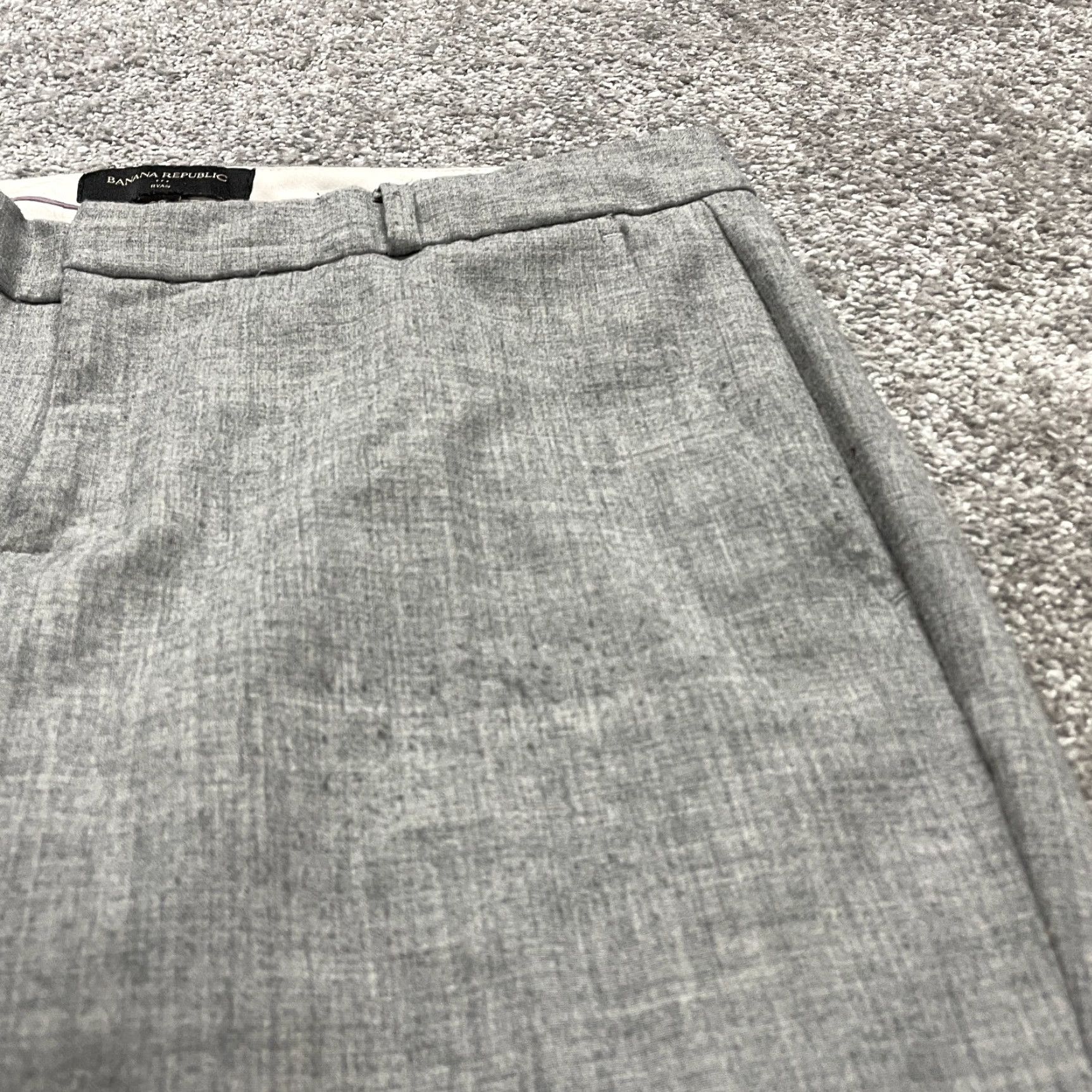 Banana Republic Banana Republic Dress Pants Womens 6P Gray Straight Leg Mid Rise Work 32x27 Size 28" / US 6 / IT 42 - 5 Thumbnail