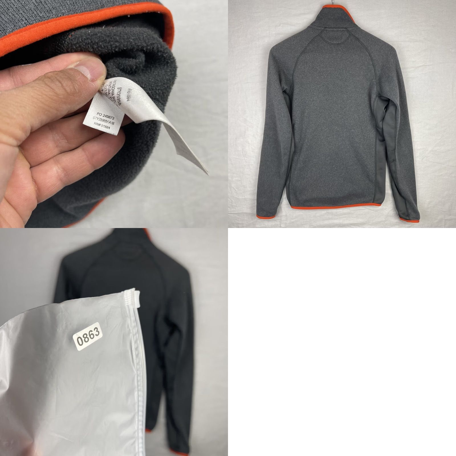 Patagonia Patagonia Better Sweater Jacket Mens XS Gray Orange Zip Size US XS / EU 42 / 0 - 9 Thumbnail