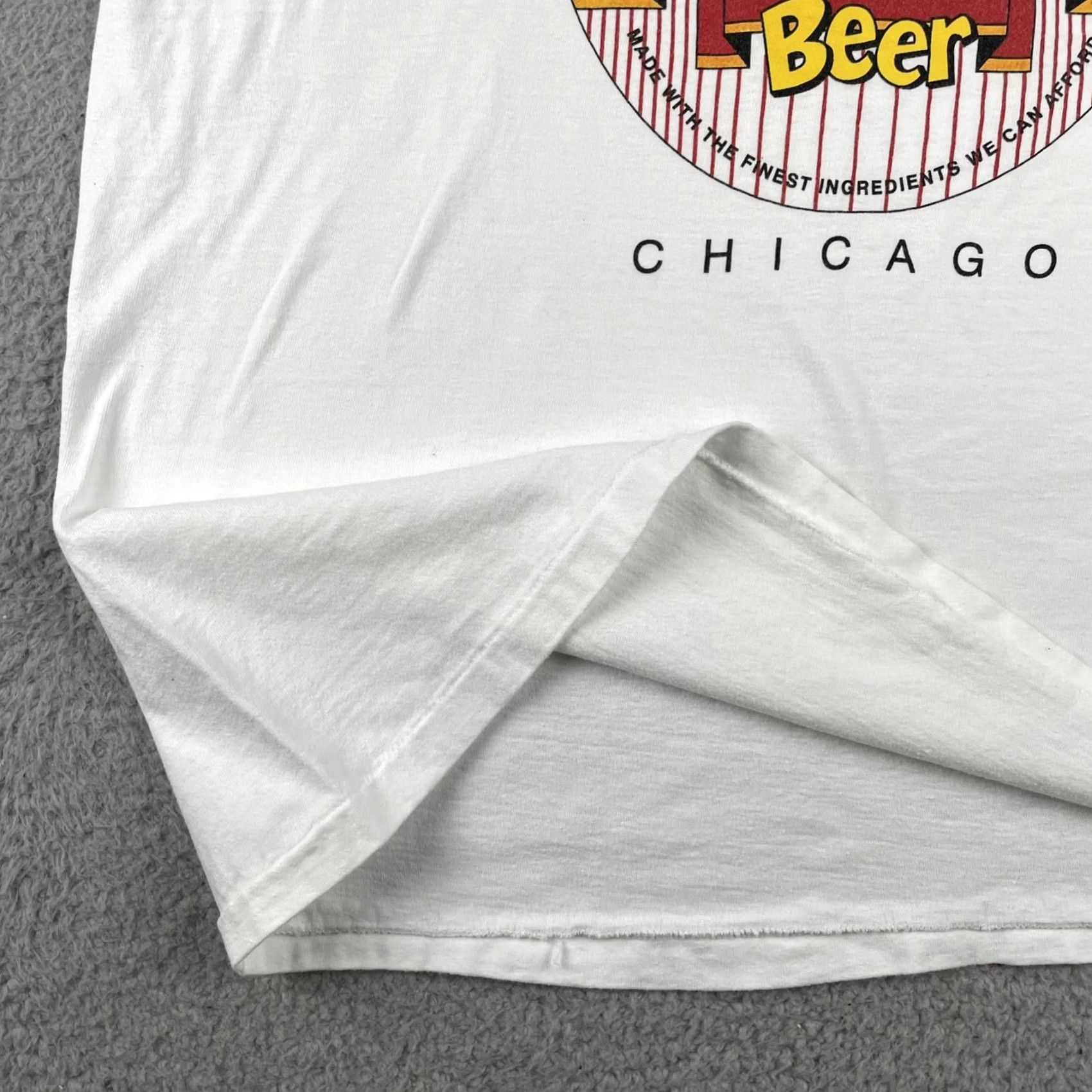 Hanes VINTAGE Hanes Beefy T-Shirt XL Ed Debevic’s Real American Beer Chicago A Way If Life USA Mens Size US XL / EU 56 / 4 - 5 Thumbnail
