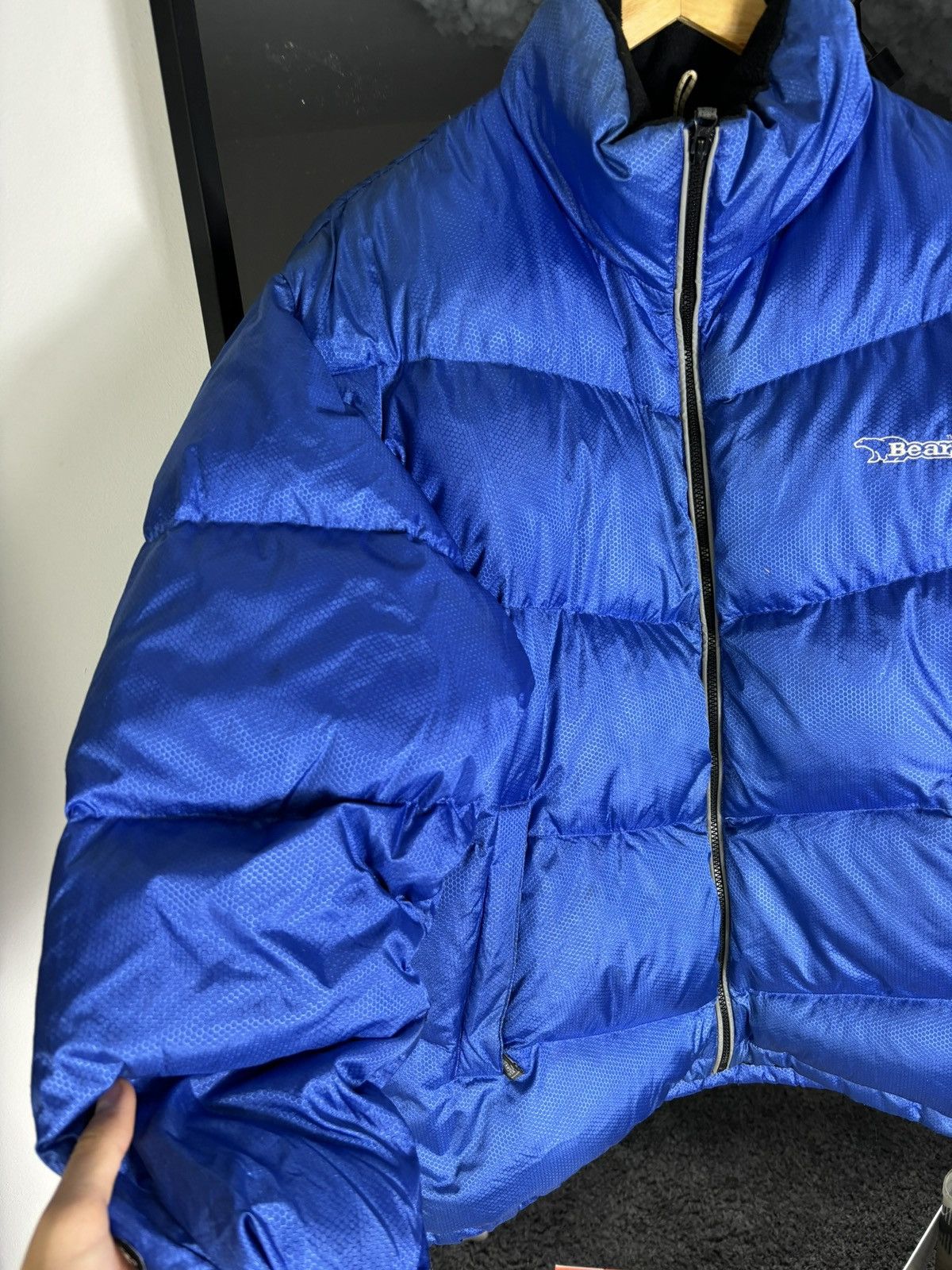 Japanese Brand × Vintage Vintage Bear Usa Blue Outdoor Down Puffer Jacket Size US M / EU 48-50 / 2 - 6 Thumbnail