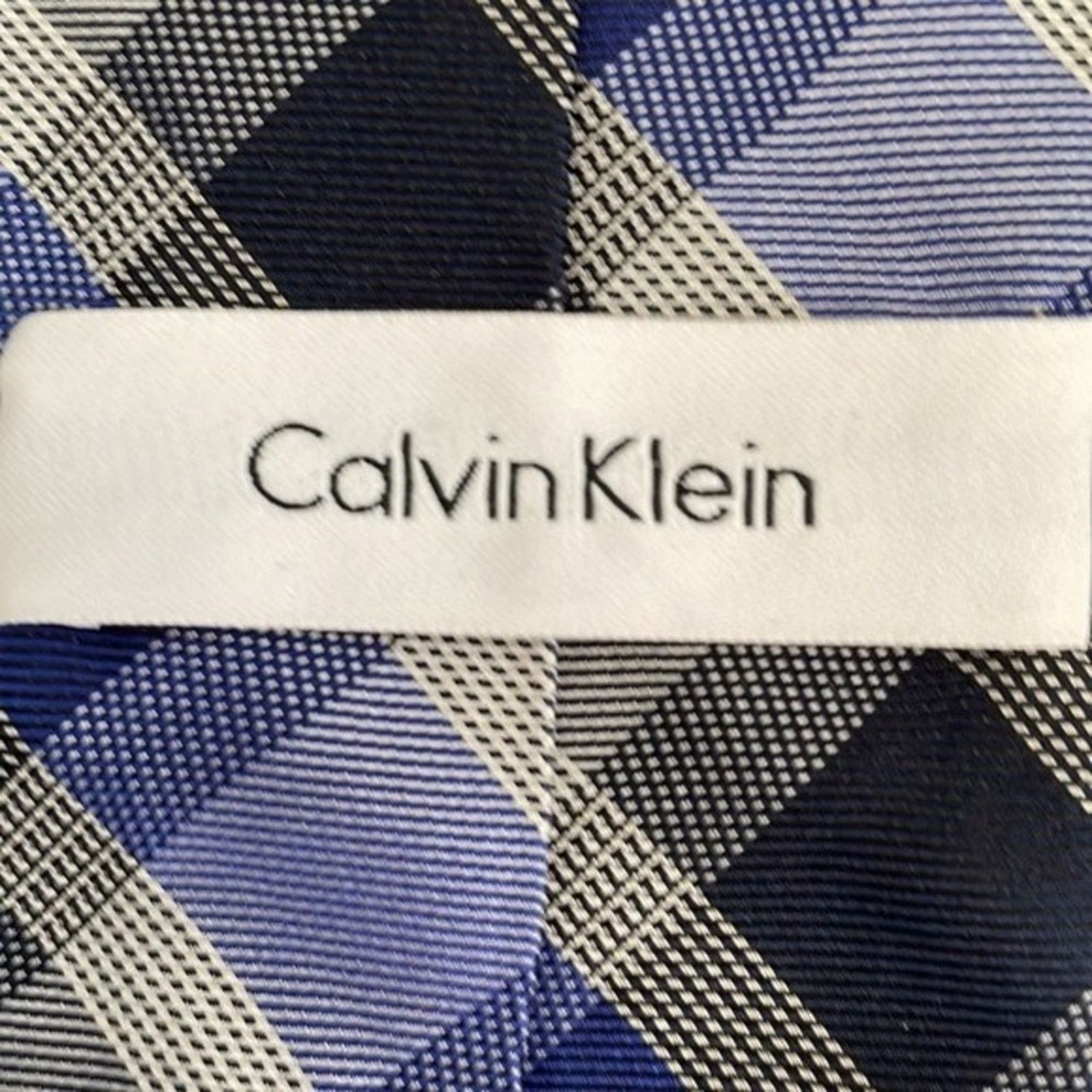 Calvin Klein Calvin Klein Neck Tie Mens Plaid Silk Formal Business Casual Size ONE SIZE - 3 Thumbnail