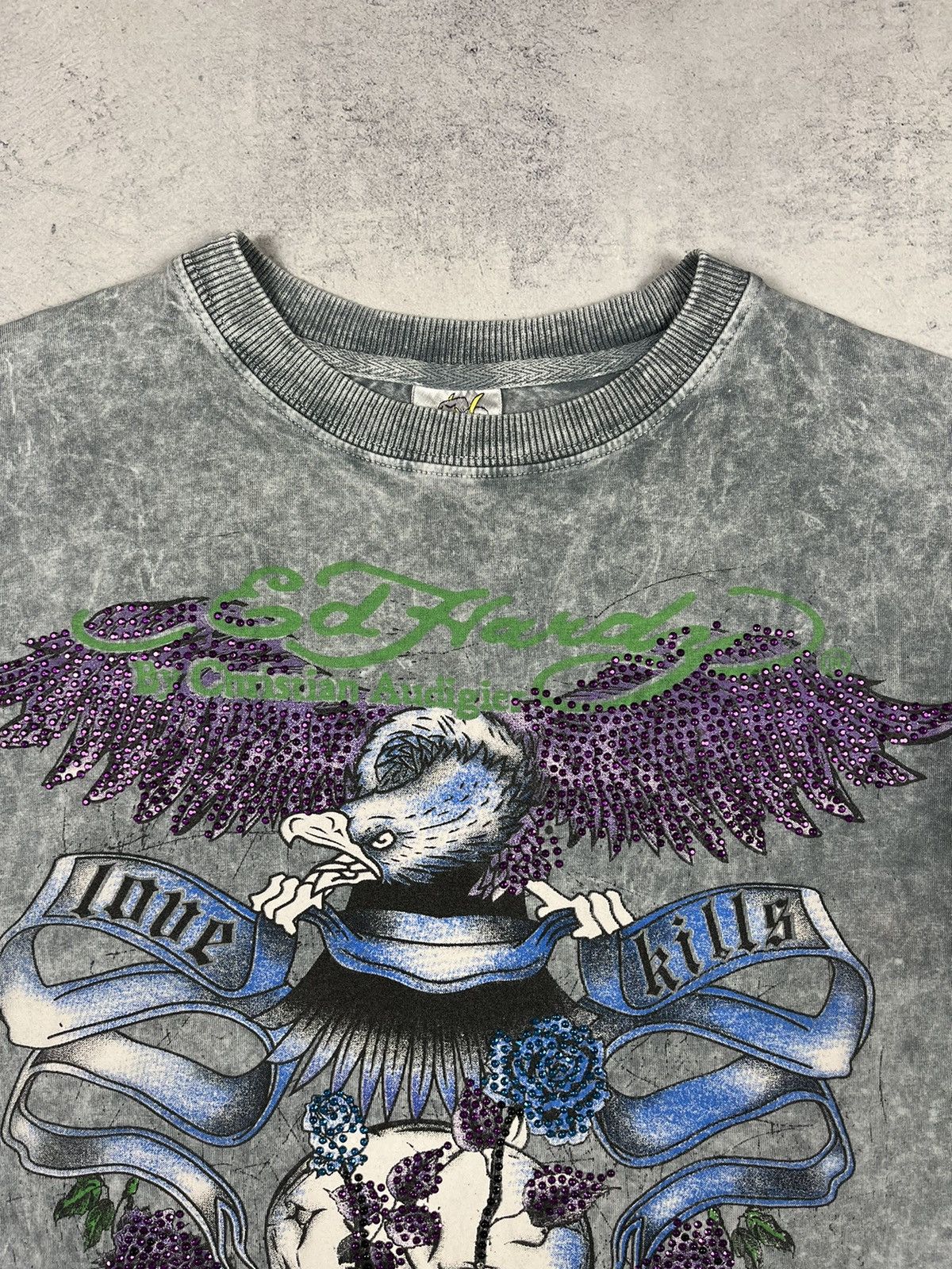 Ed Hardy Vintage Ed Hardy Y2K skulls tie-dye T shirt 00’s Size US M / EU 48-50 / 2 - 9 Thumbnail