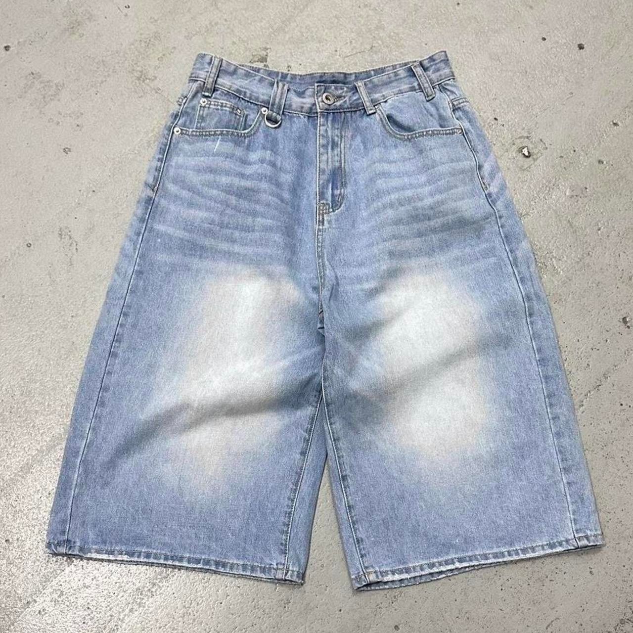 Vintage LIGHT BLUE WIDE LEG BAGGY JORTS 32 WAIST Size US 32 / EU 48 - 1 Thumbnail
