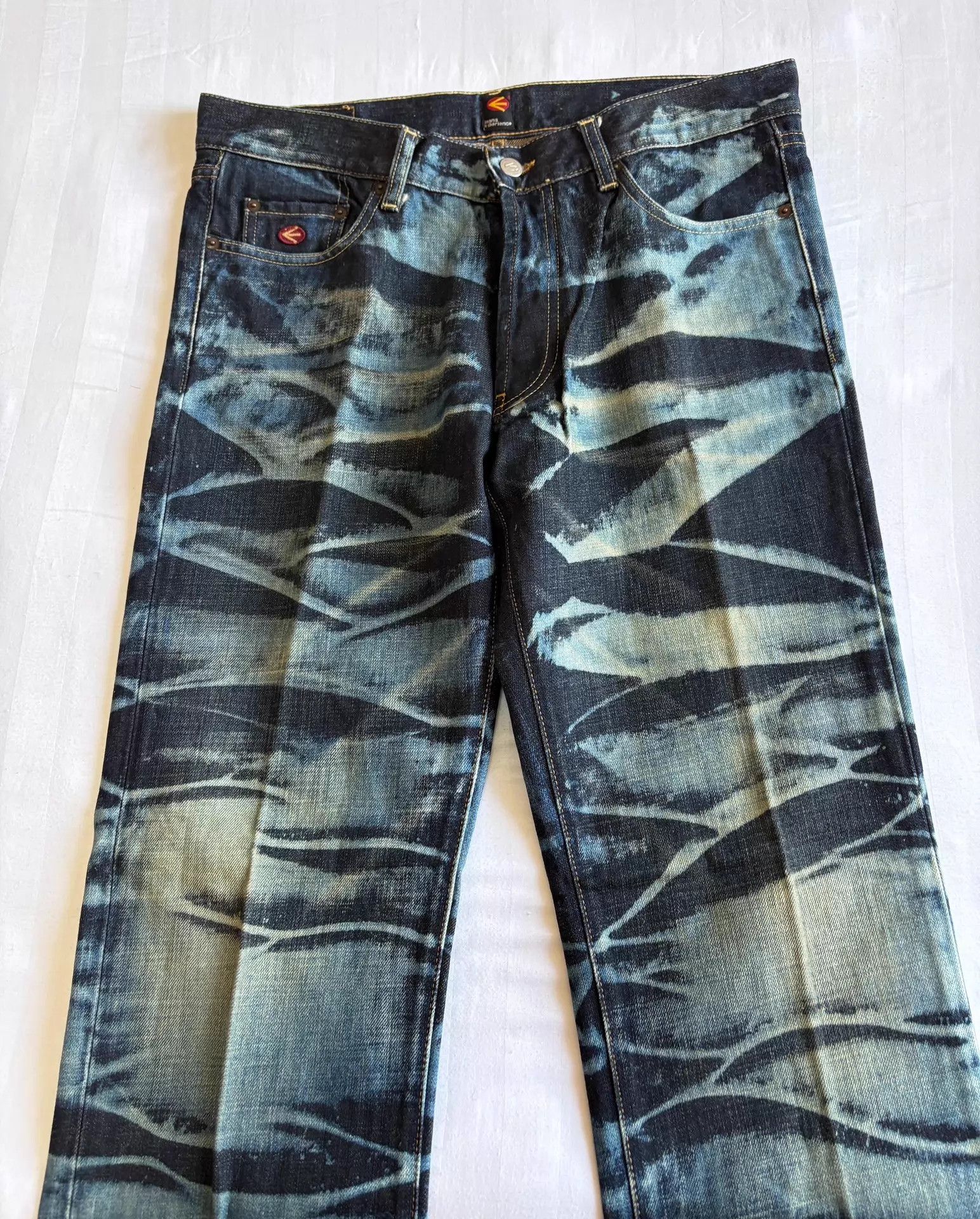 Y's Y’s Vintage Tiger Stripe Denim Jeans Yohji Mid-Rise Size US 33 - 4 Thumbnail