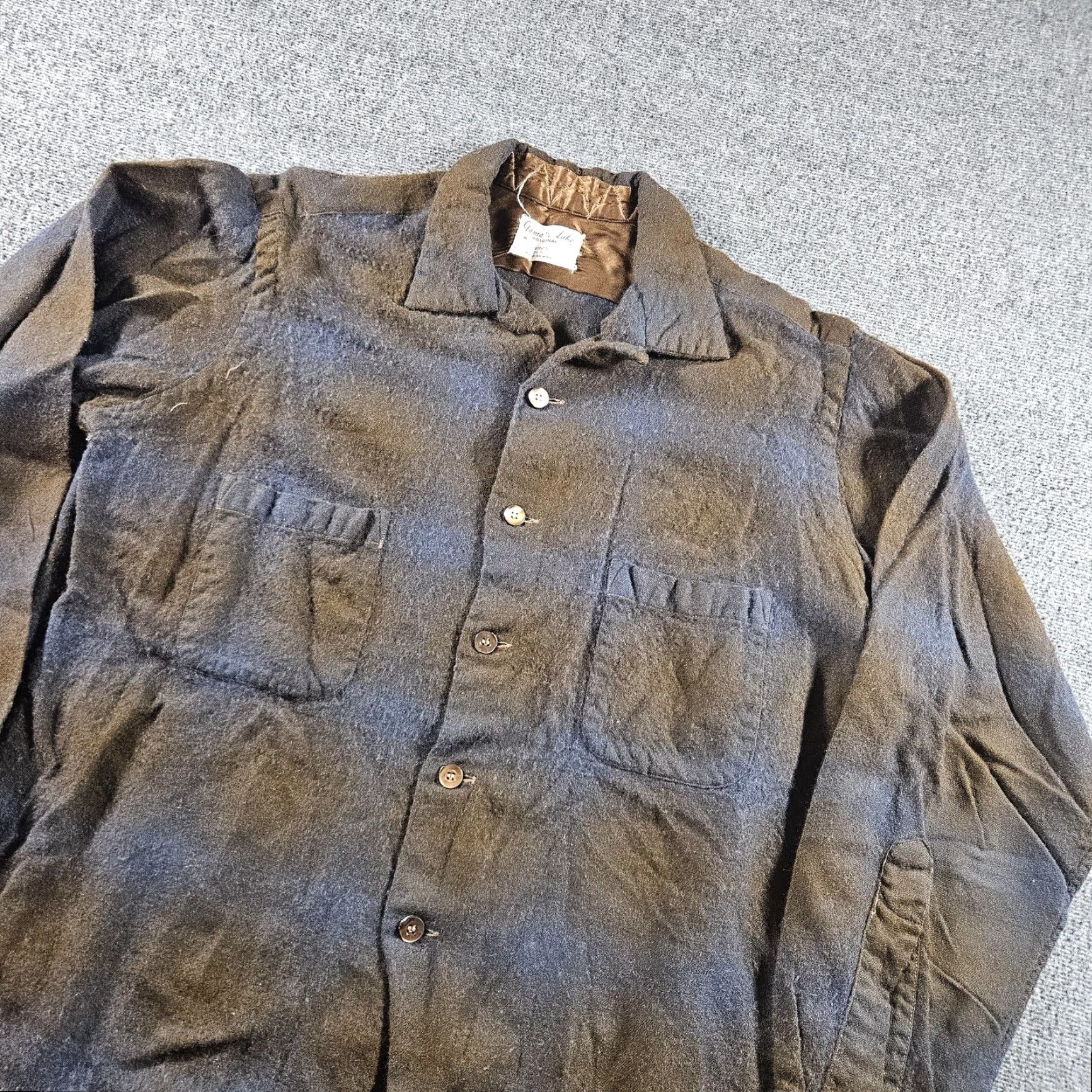 Vintage VINTAGE Game & Lake Jacket Mens Large Brown Wool Lined Made Italy Outdoor 60s Size US L / EU 52-54 / 3 - 4 Thumbnail