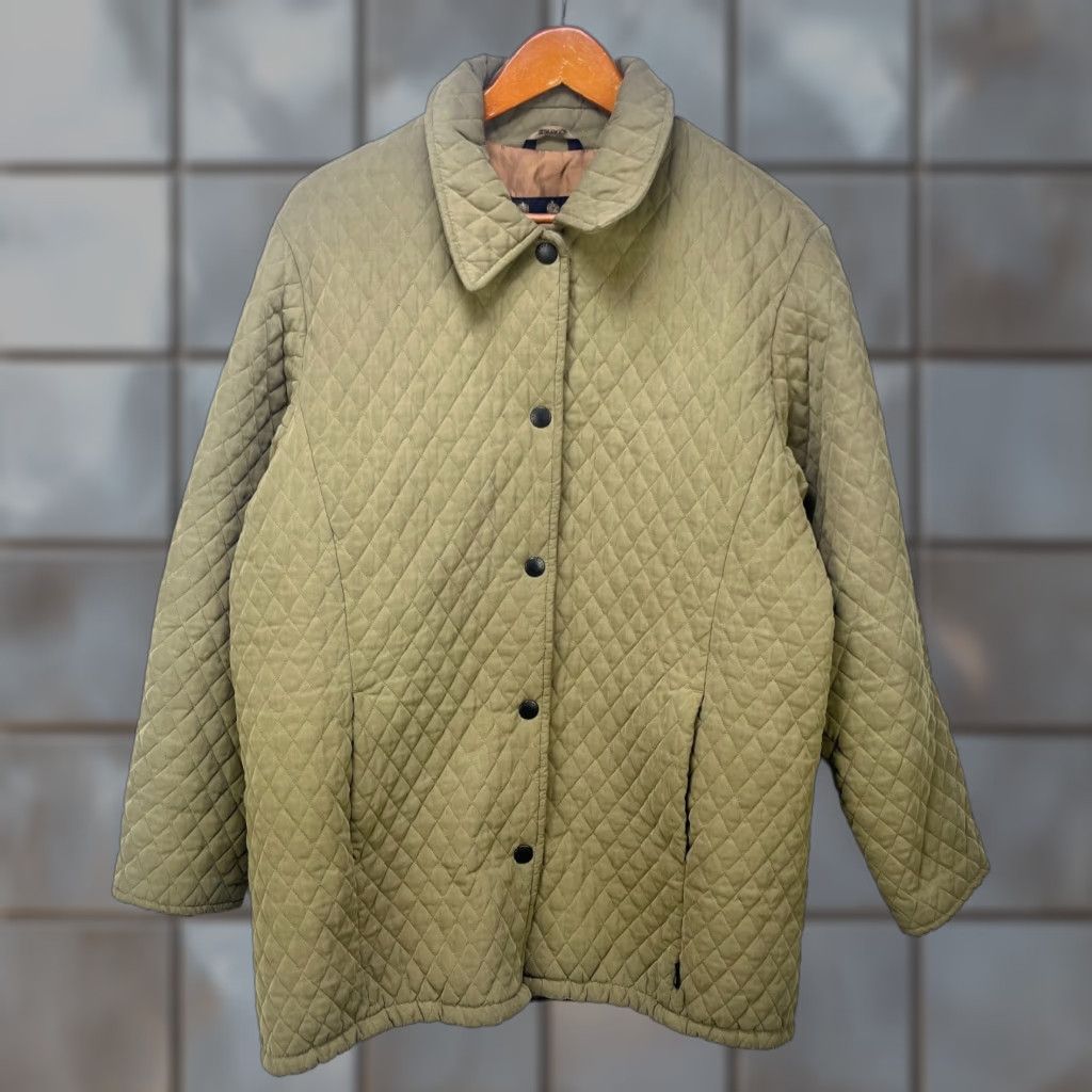 Barbour VINTAGE Barbour Jacket Womens 12 Quilted Tailored Beige Polyamide Outer Shell 12 Size XL / US 12-14 / IT 48-50 - 1 Thumbnail