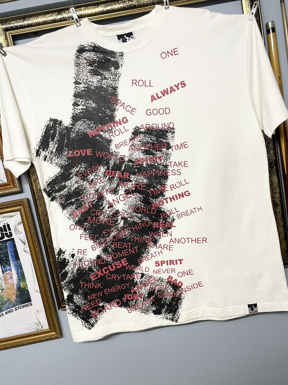 Japanese Brand Vintage 1990s Japan Designer Eccuse War Spirit Punk Tshirt Size US XL / EU 56 / 4 - 2 Thumbnail