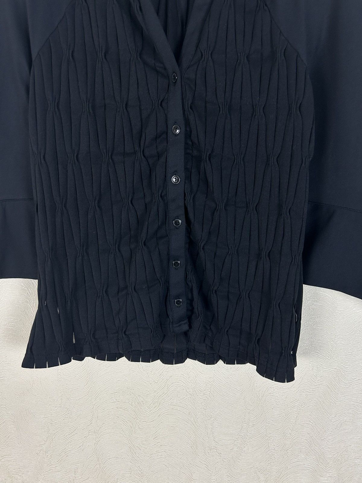Designer Anne Fontaine Black Blouse Shirt Size 3 / M Luxury Size M / US 6-8 / IT 42-44 - 3 Thumbnail