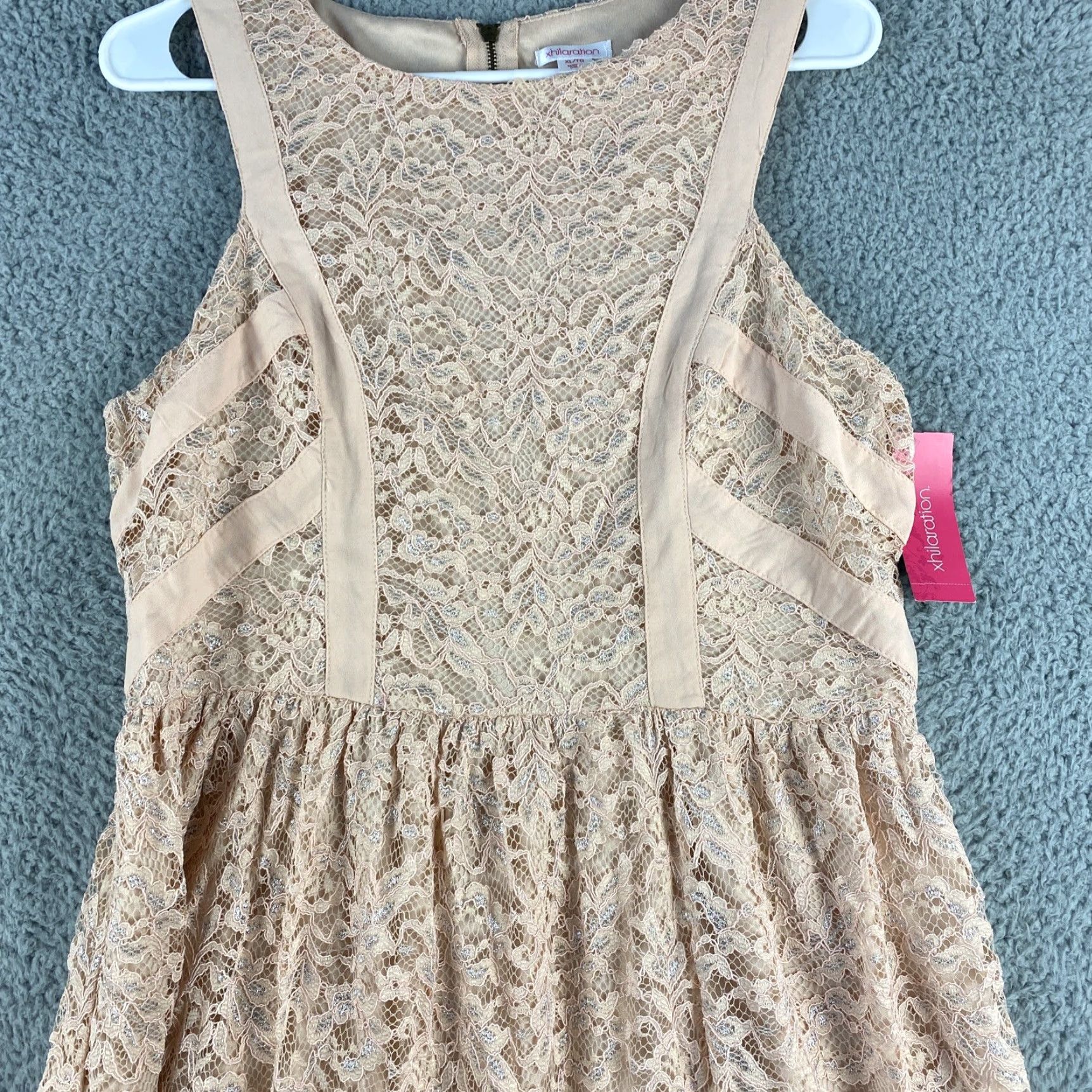 Vintage VINTAGE Xhilaration Womens Mini Dress Lace Sleeveless Party Dress Size XL Mauve Size XL / US 12-14 / IT 48-50 - 2 Thumbnail