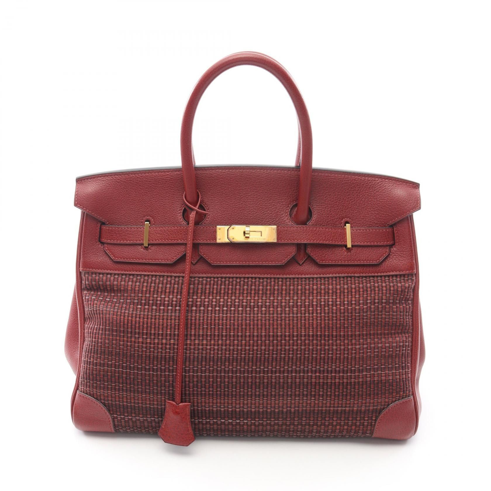 Hermes Hermes Hermes Birkin35 Cuir Buffles Skipper Clin d Oeil Handbag Leather Handbag Stamp F (2002) DUTY FREE for USA Size ONE SIZE - 1 Thumbnail
