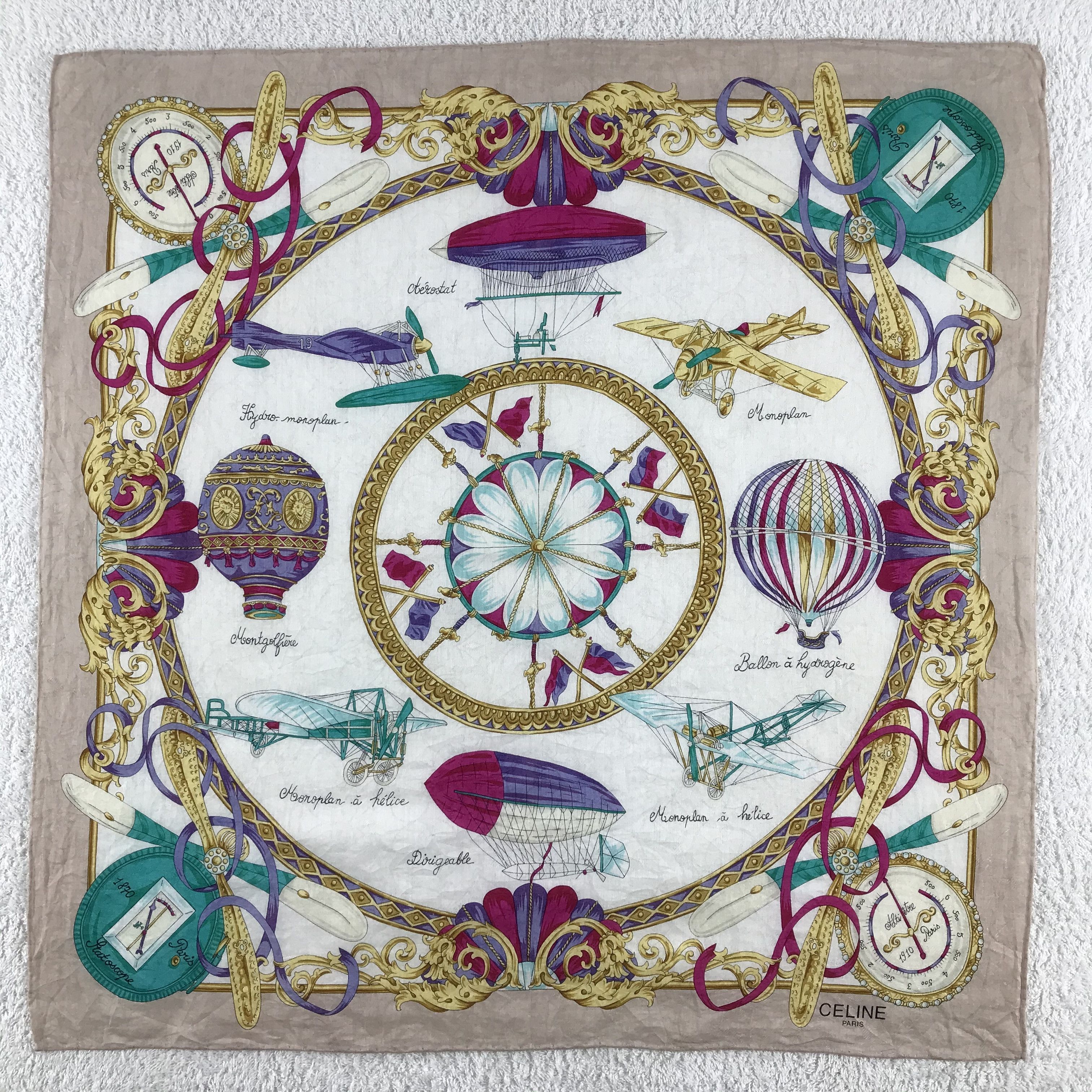 Celine × Vintage Celine Bandana / Handkerchief / Neckerchief - S128 Size ONE SIZE - 1 Thumbnail