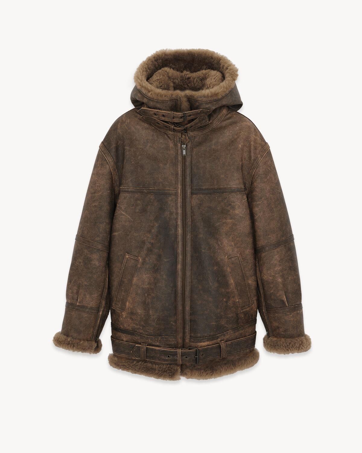 Saint Laurent Paris 🔥$9K VALUE🔥 Aviator Jacket in Aged Lambskin and Shearling Size US M / EU 48-50 / 2 - 4 Thumbnail