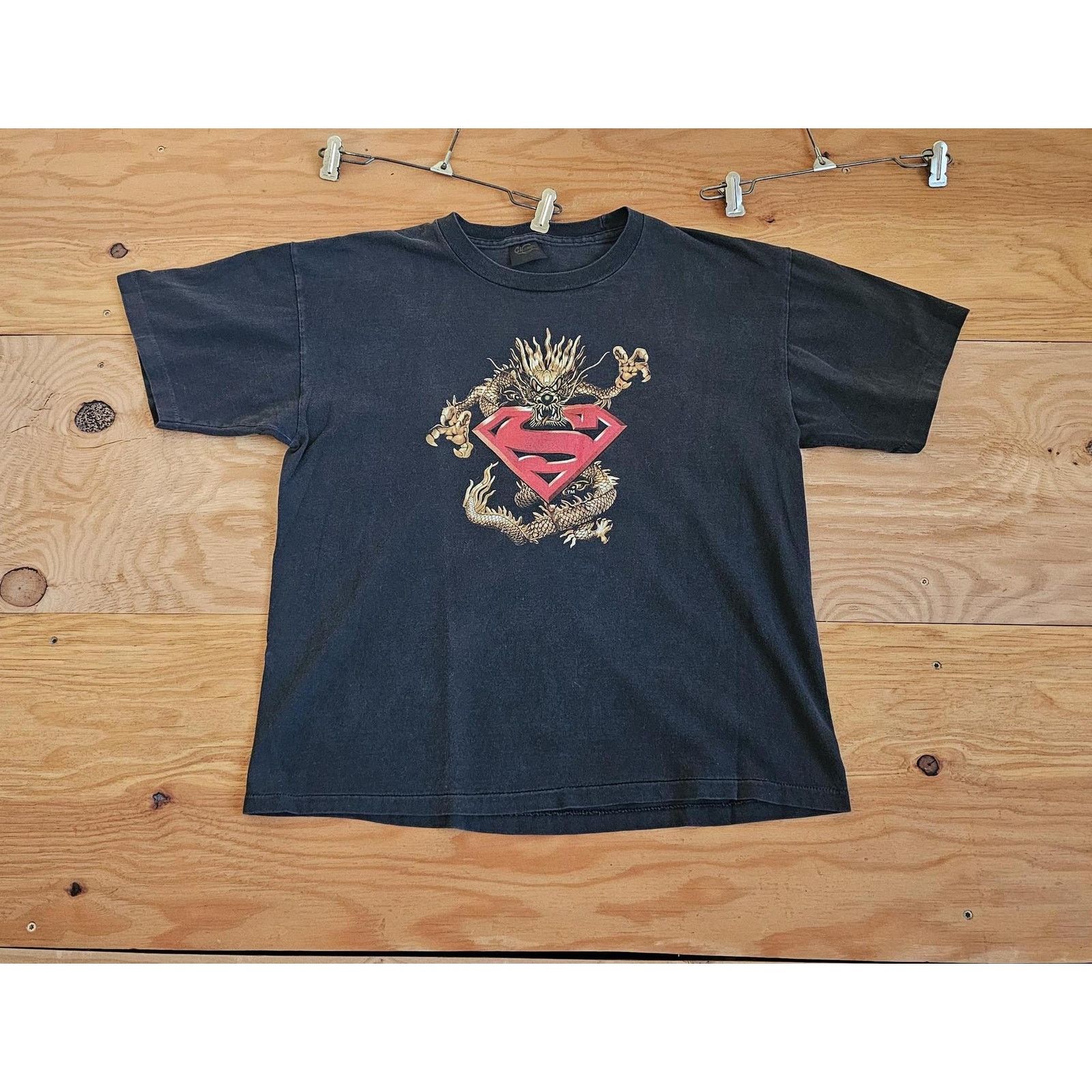 Changes 90s Super Man Dragon Changes Brand Black T-Shirt Sz L Size US L / EU 52-54 / 3 - 1 Thumbnail