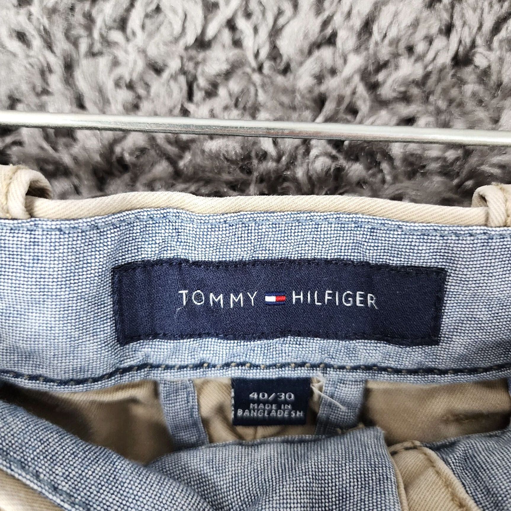 Tommy Hilfiger TOMMY HILFIGER Mens Chino Pants Beige Straight Leg Size 40x29 Size US 40 / EU 56 - 3 Thumbnail