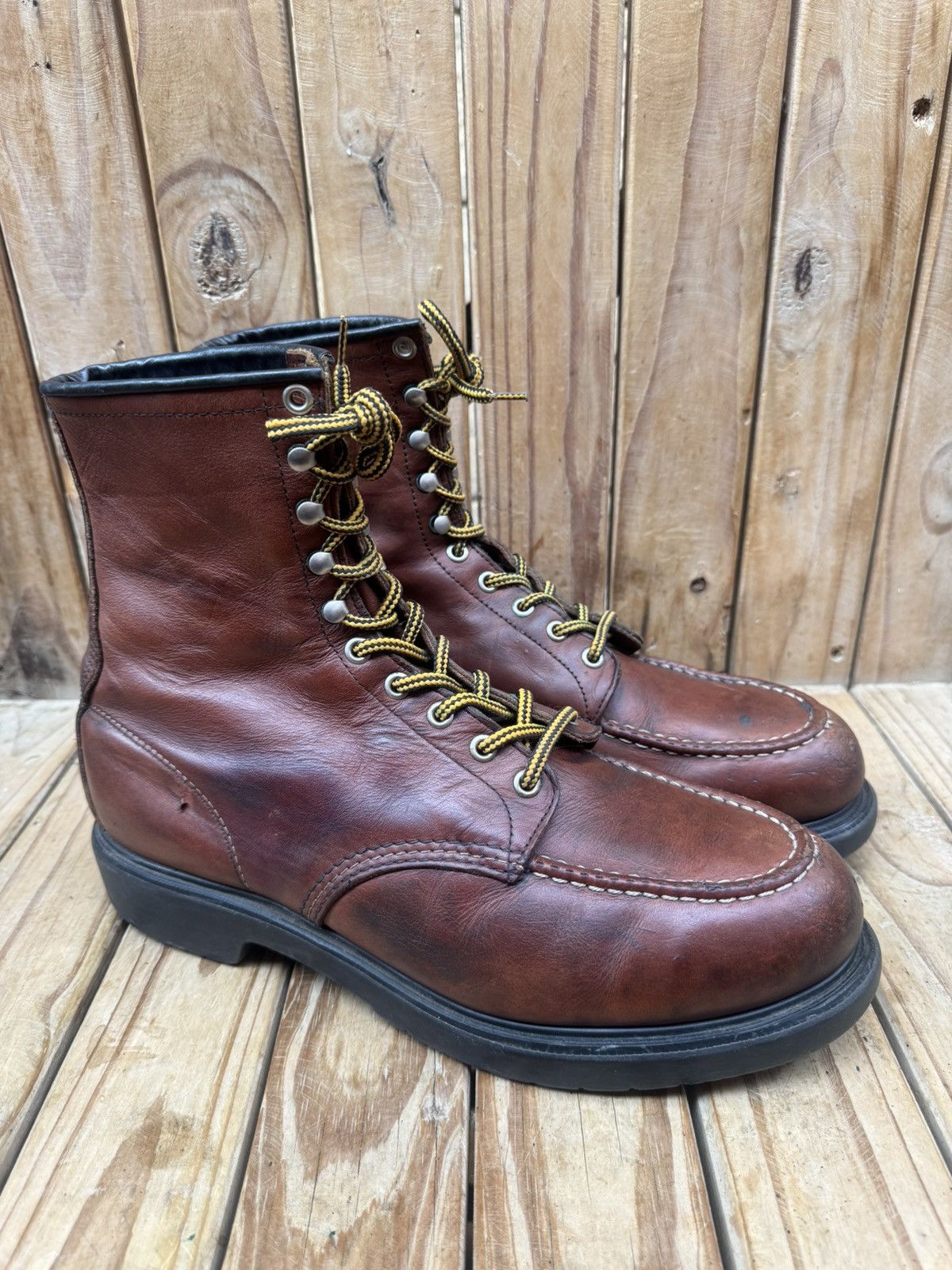 Red Wing Red Wing Steel toe work&Safety brown leather boots US 11 EEE Size US 11 / EU 44 - 8 Thumbnail