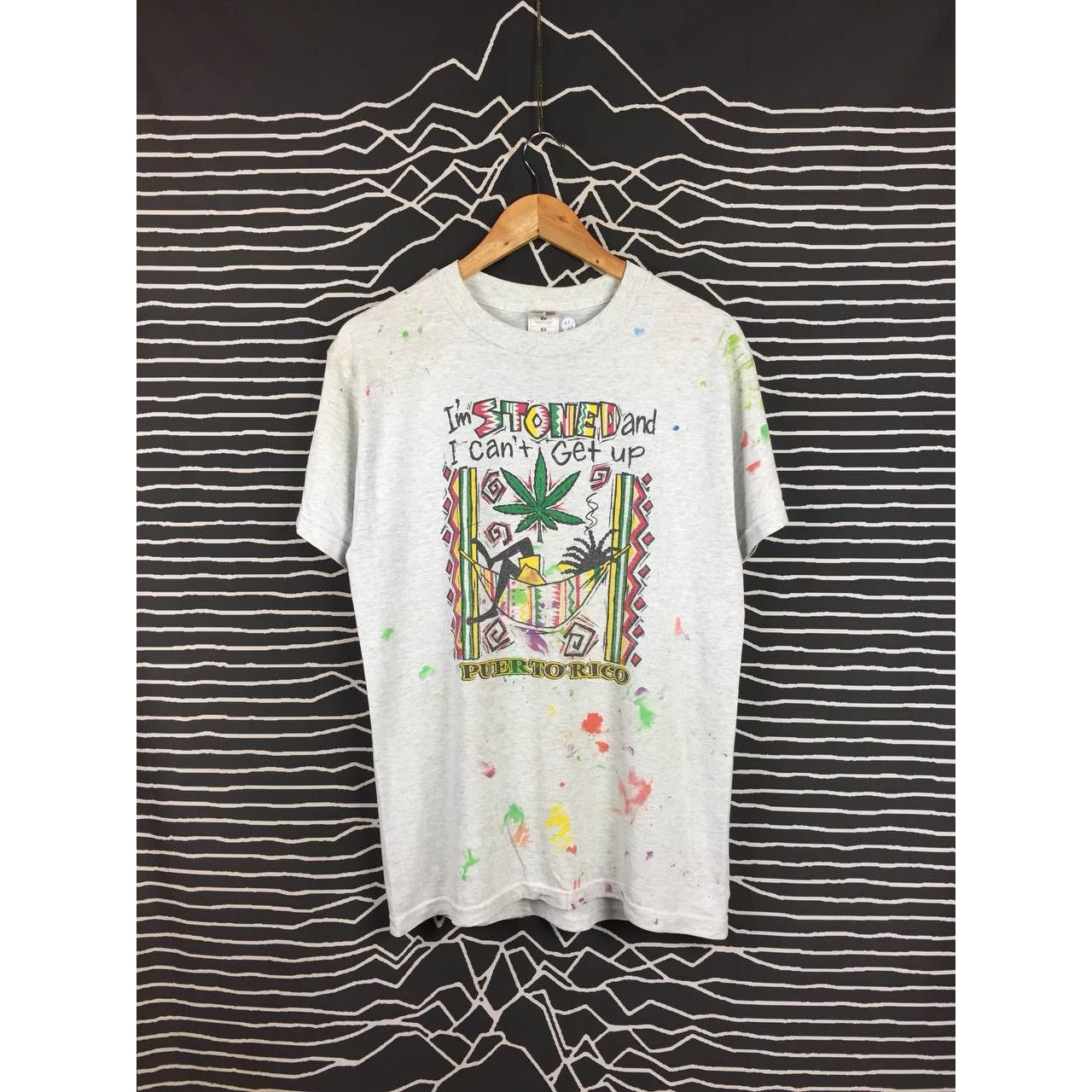 Fruit Of The Loom Vtg 50/50 Puerto Rico I'm Stoned And I'm Can't Get Up Tee Size US M / EU 48-50 / 2 - 2 Thumbnail