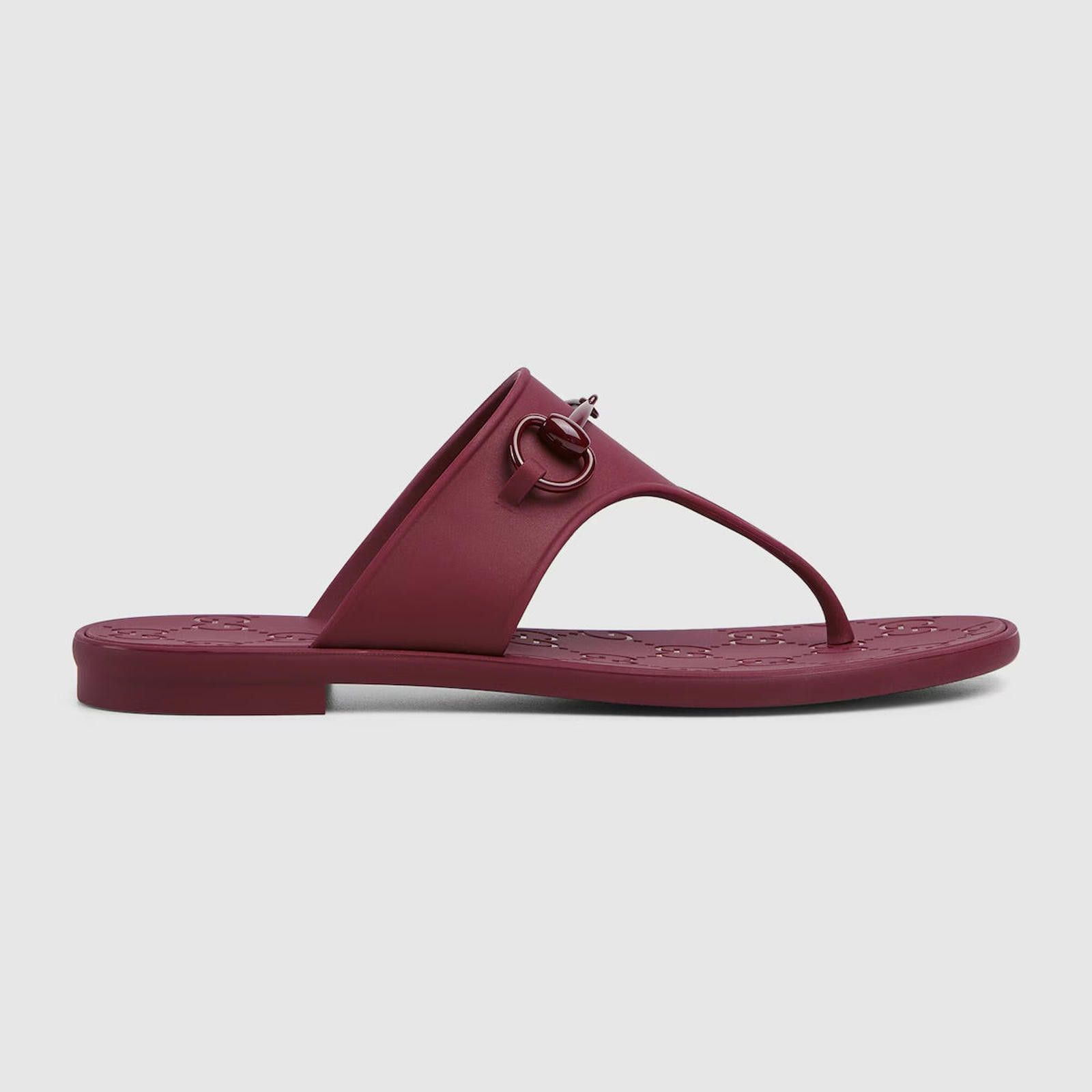 Gucci Gucci Horsebit Thong Rubber Sandals Size US 5 / IT 35 - 1 Thumbnail