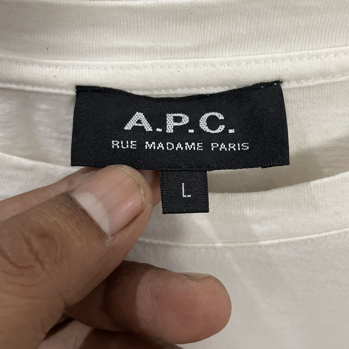 A.P.C. Vintage A.P.C. Big Logo Crewneck T-shirt Size US M / EU 48-50 / 2 - 5 Thumbnail