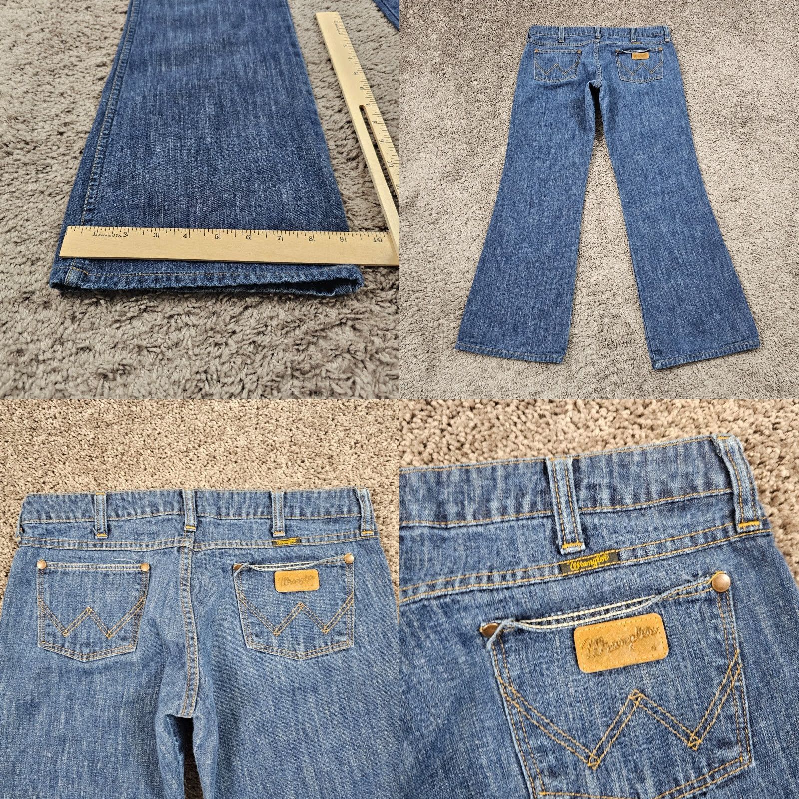Wrangler Wrangler Jeans Womens Boot Cut Denim 30x28 Medium Wash 100% Cotton Low Rise Regular Inseam 28 Blue Size 24" / US 00 / IT 34 - 8 Thumbnail