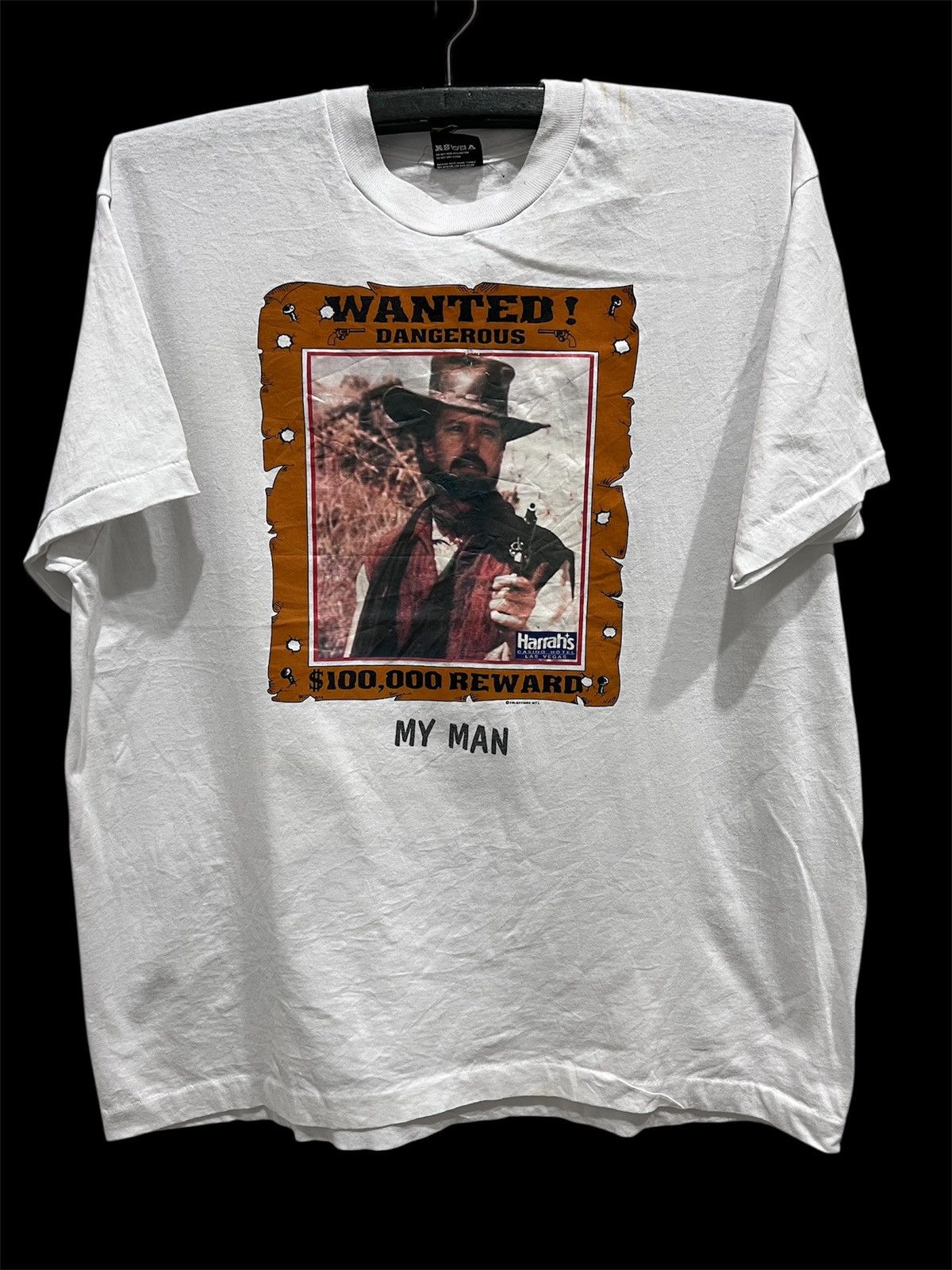Vintage Vintage 90s Harrah's Entertainment Promo Tee Cowboy graphic Size US XXL / EU 58 / 5 - 2 Thumbnail