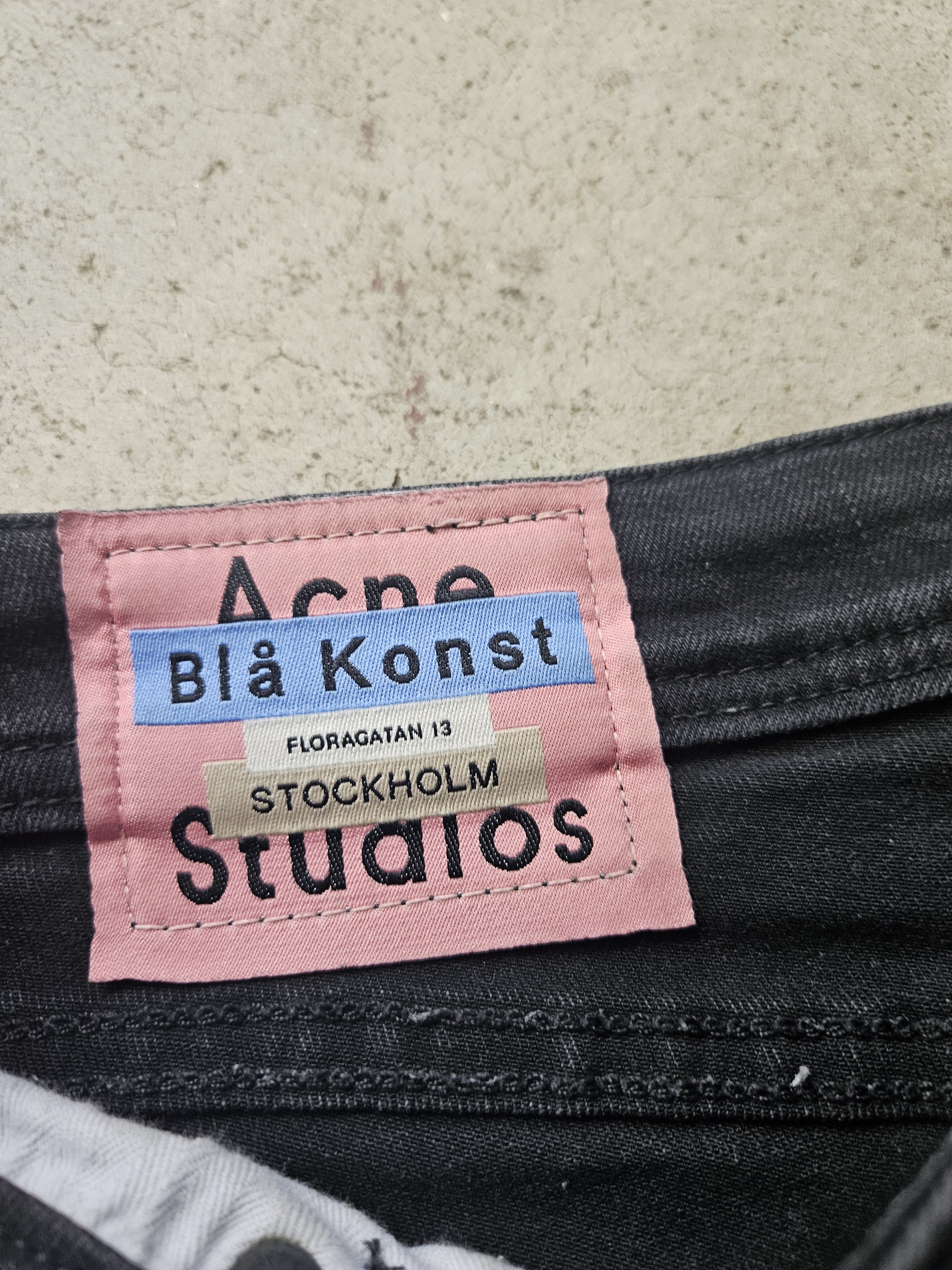 Acne Studios Blå Konst Climb Dark Blue Black Denim Jeans Size US 28 / EU 44 - 10 Thumbnail