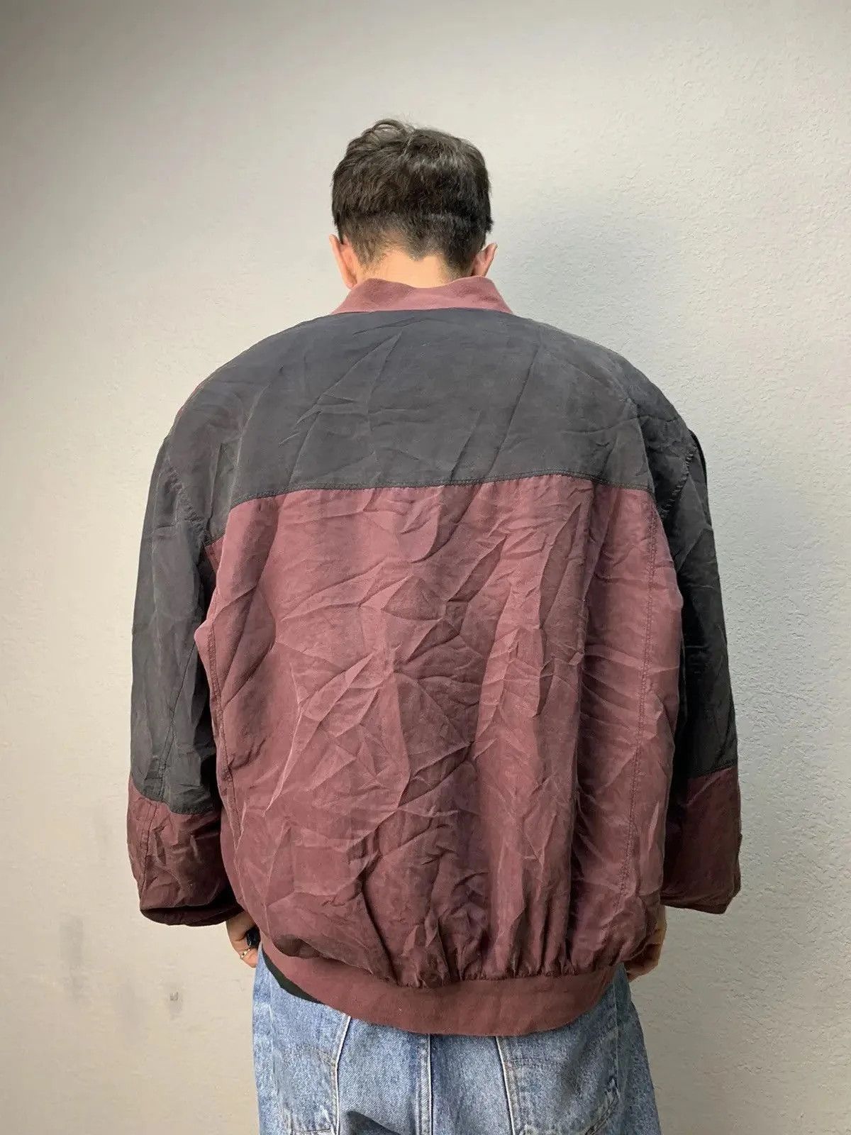 Japanese Brand × SikSilk Vintage Bomber SILK 100% distressed avangarde japanese Size US M / EU 48-50 / 2 - 8 Thumbnail